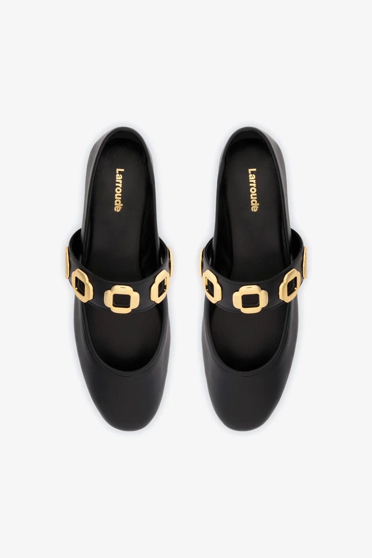 Milan Ballet Flat In Black Leather - Image 7
