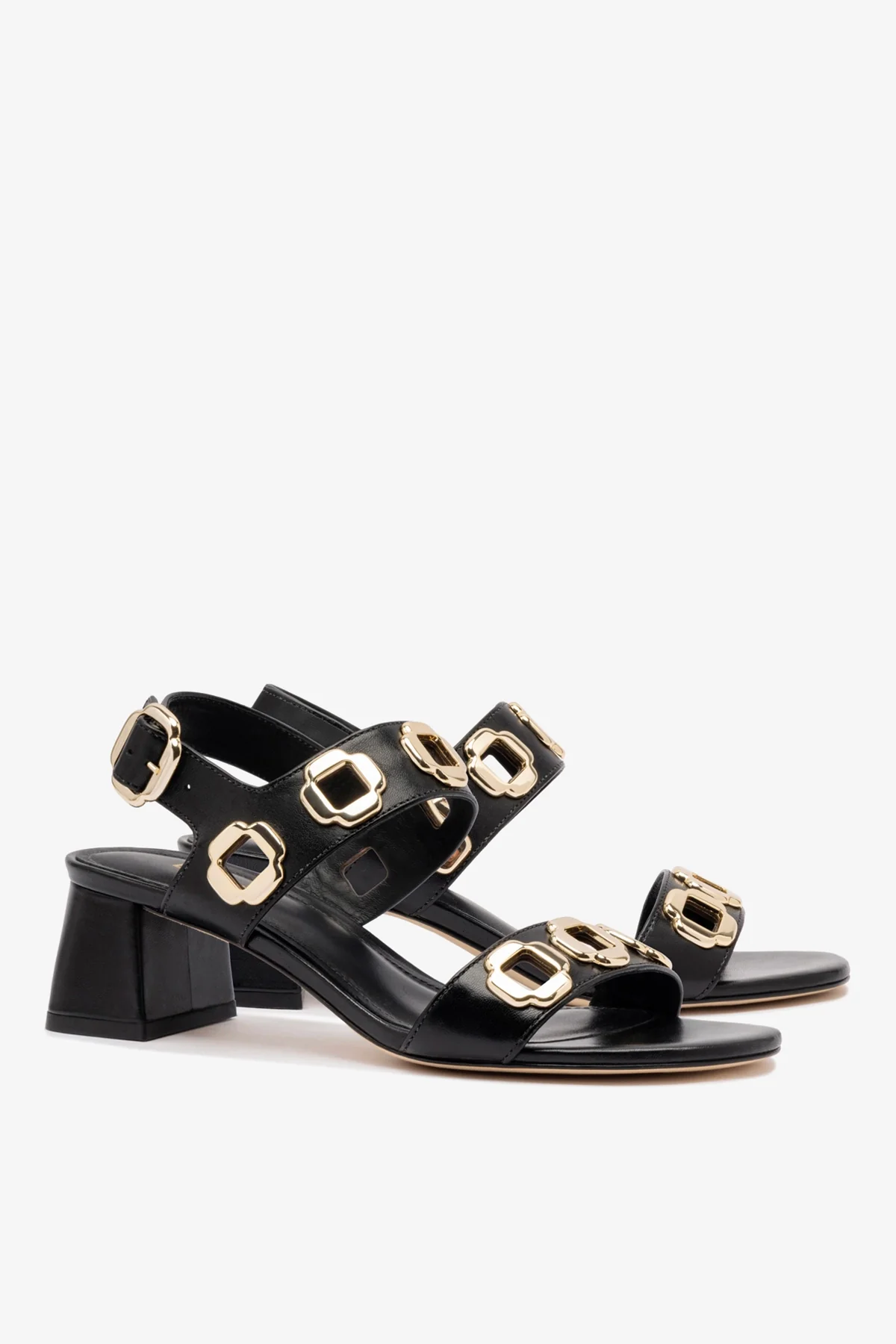 Milan Sandal In Black Leather - Image 3