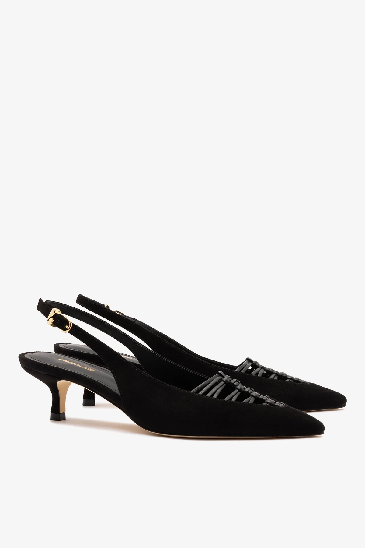 Nara Pump In Black Suede and Leather - Image 3