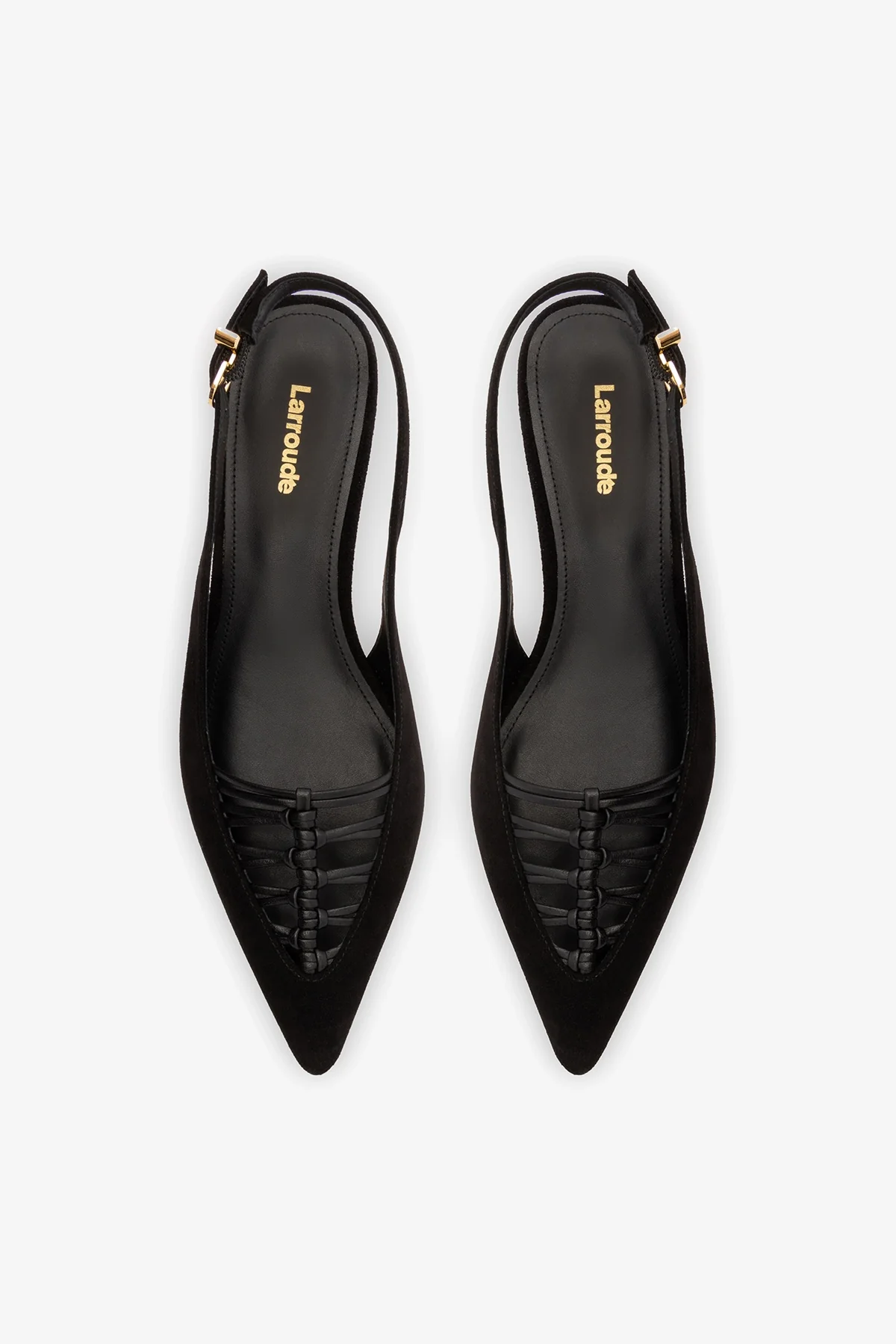 Nara Pump In Black Suede and Leather - Image 6