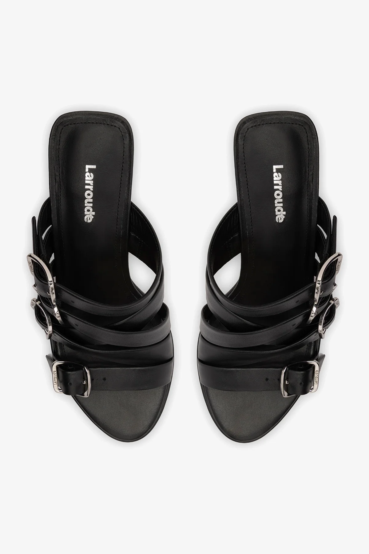 Patti Mule In Black Leather - Image 7
