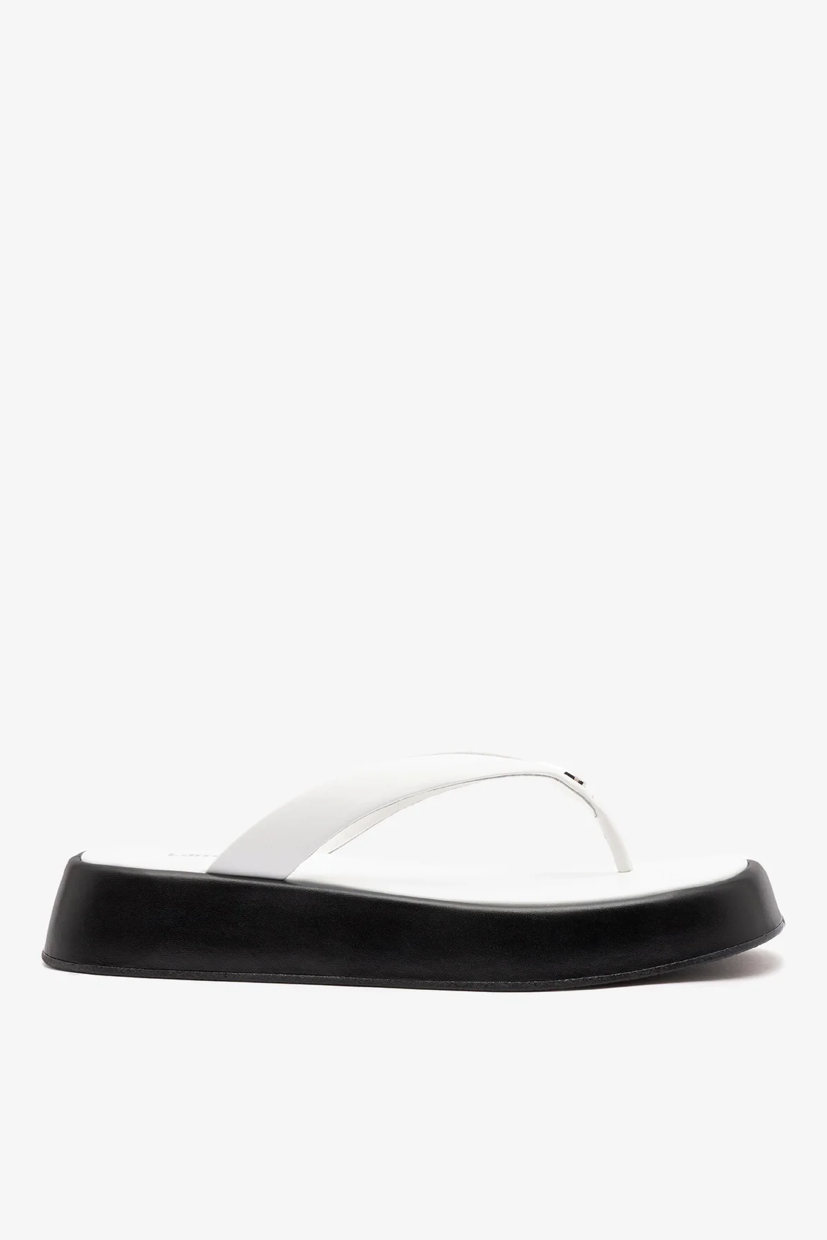 Roxy Thong Sandal Black and White Leather