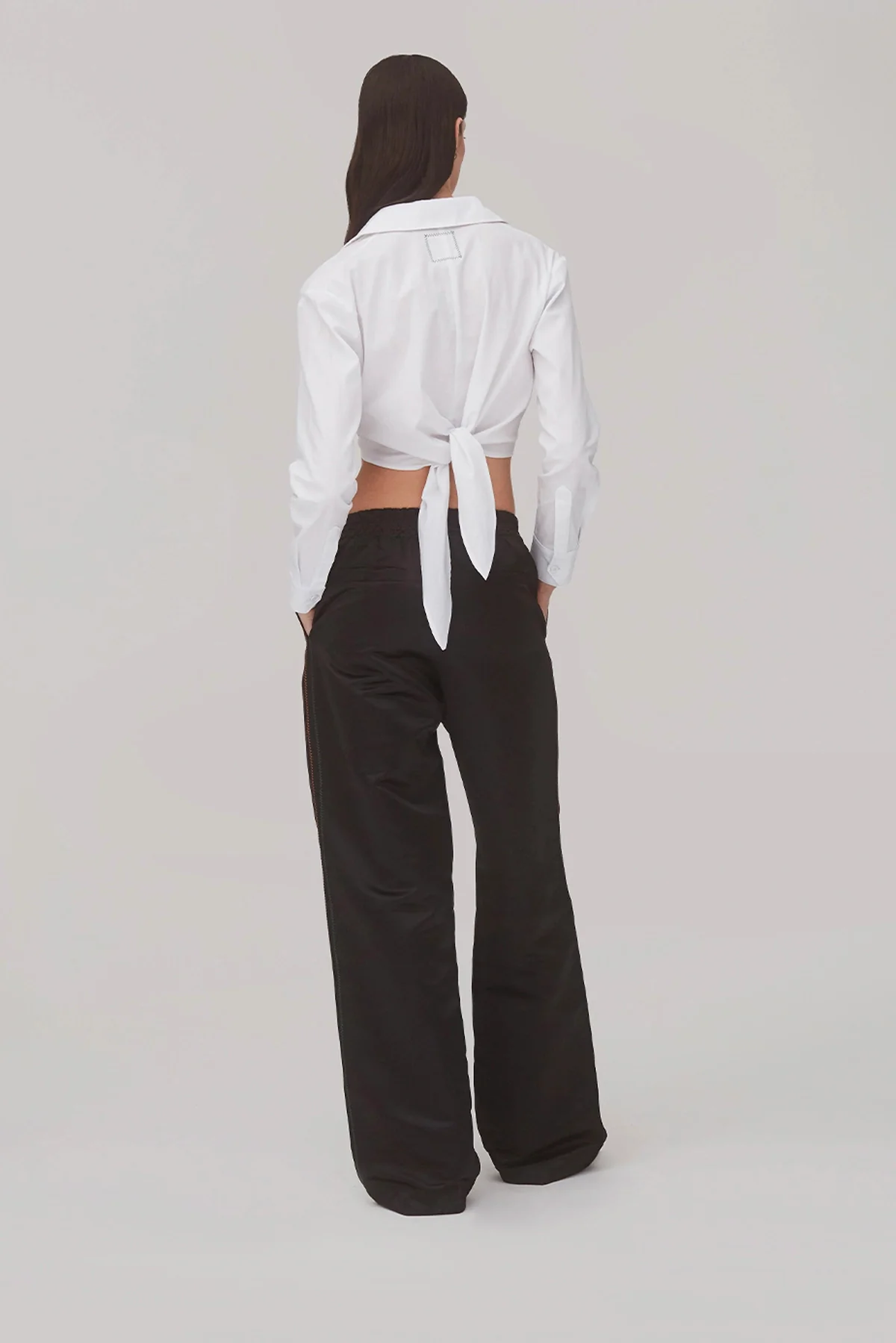 Sally Jogger Pant In Black Satin - Image 4
