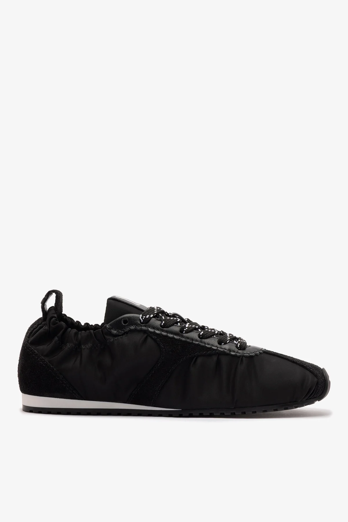 Stella Lite Sneaker In Black Nylon and Suede