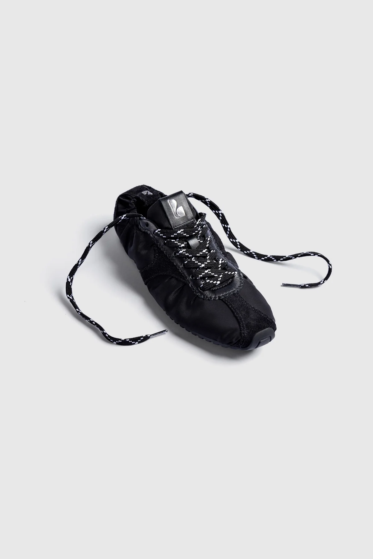 Stella Lite Sneaker In Black Nylon and Suede - Image 2