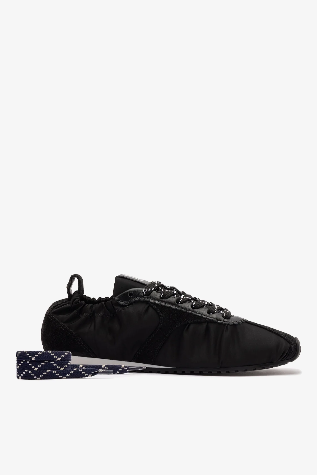 Stella Lite Sneaker In Black Nylon and Suede - Image 4