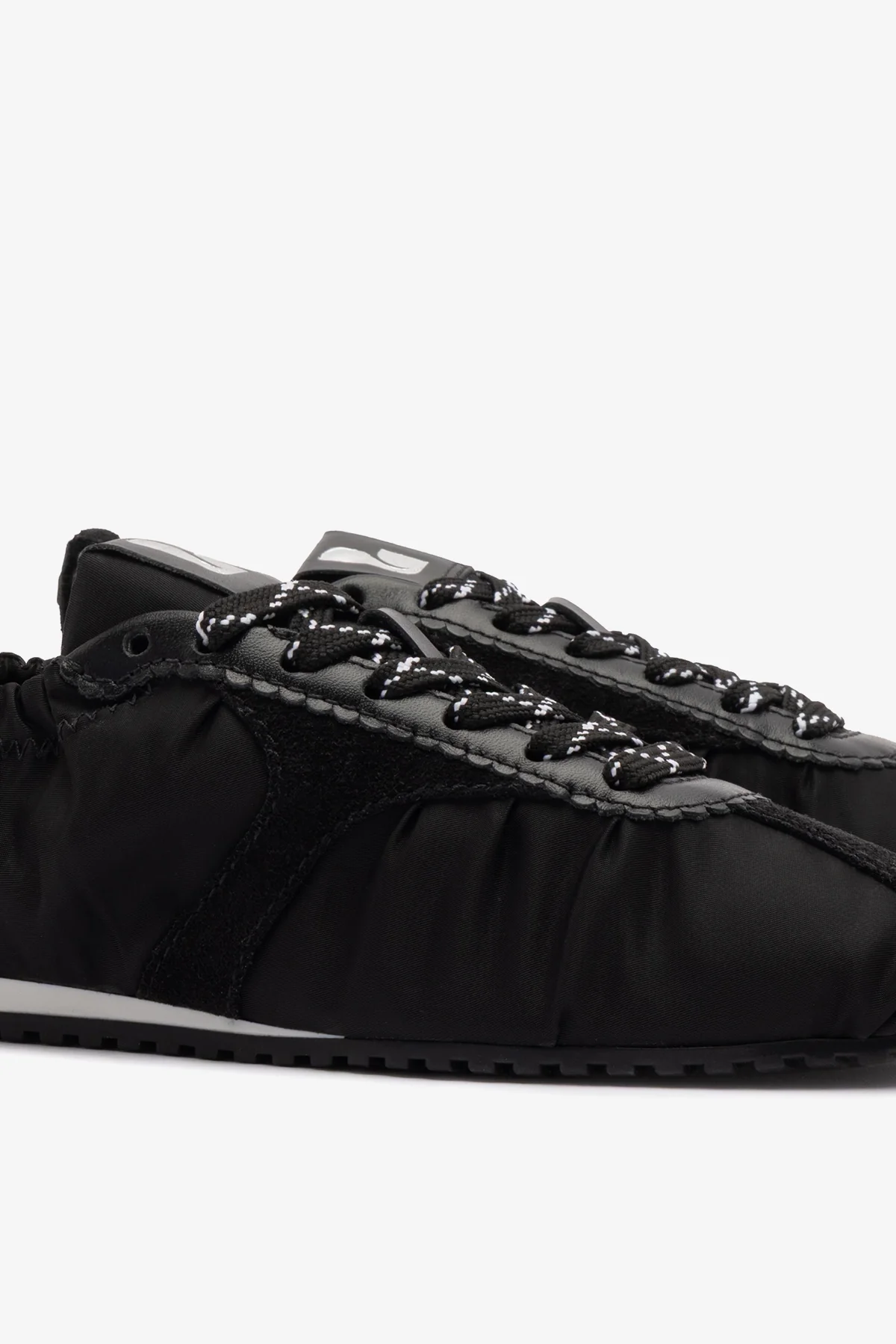 Stella Lite Sneaker In Black Nylon and Suede - Image 6