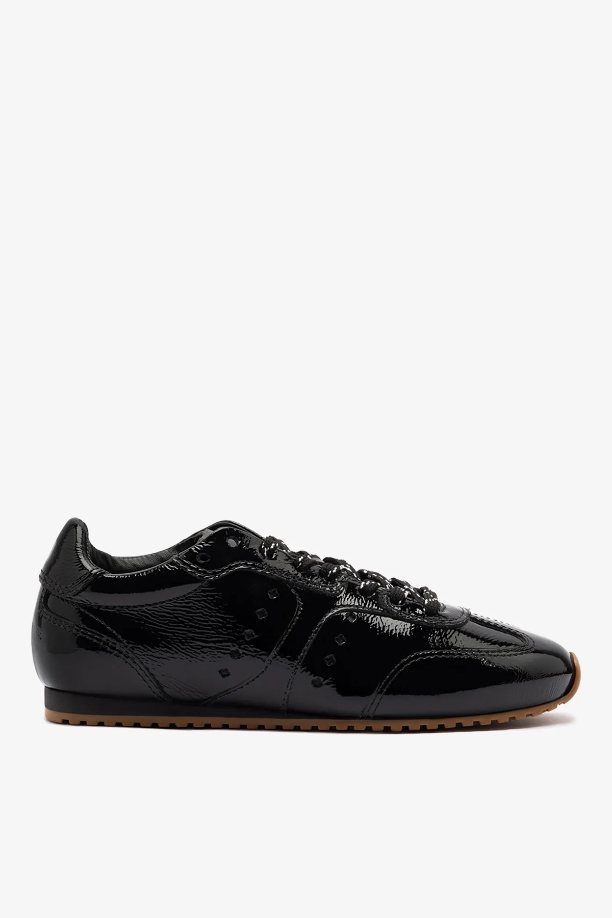 Stella Sneaker In Black Patent Leather