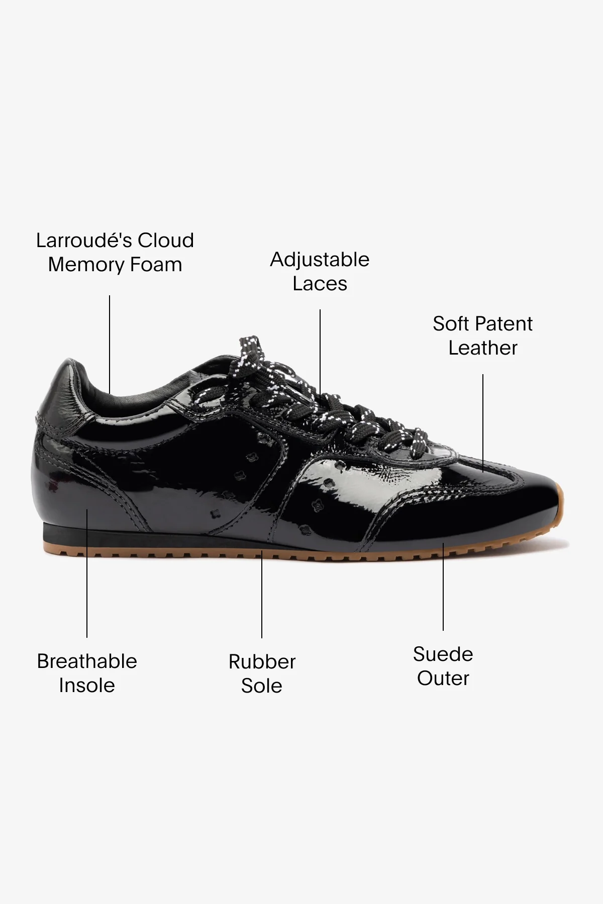 Stella Sneaker In Black Patent Leather - Image 5