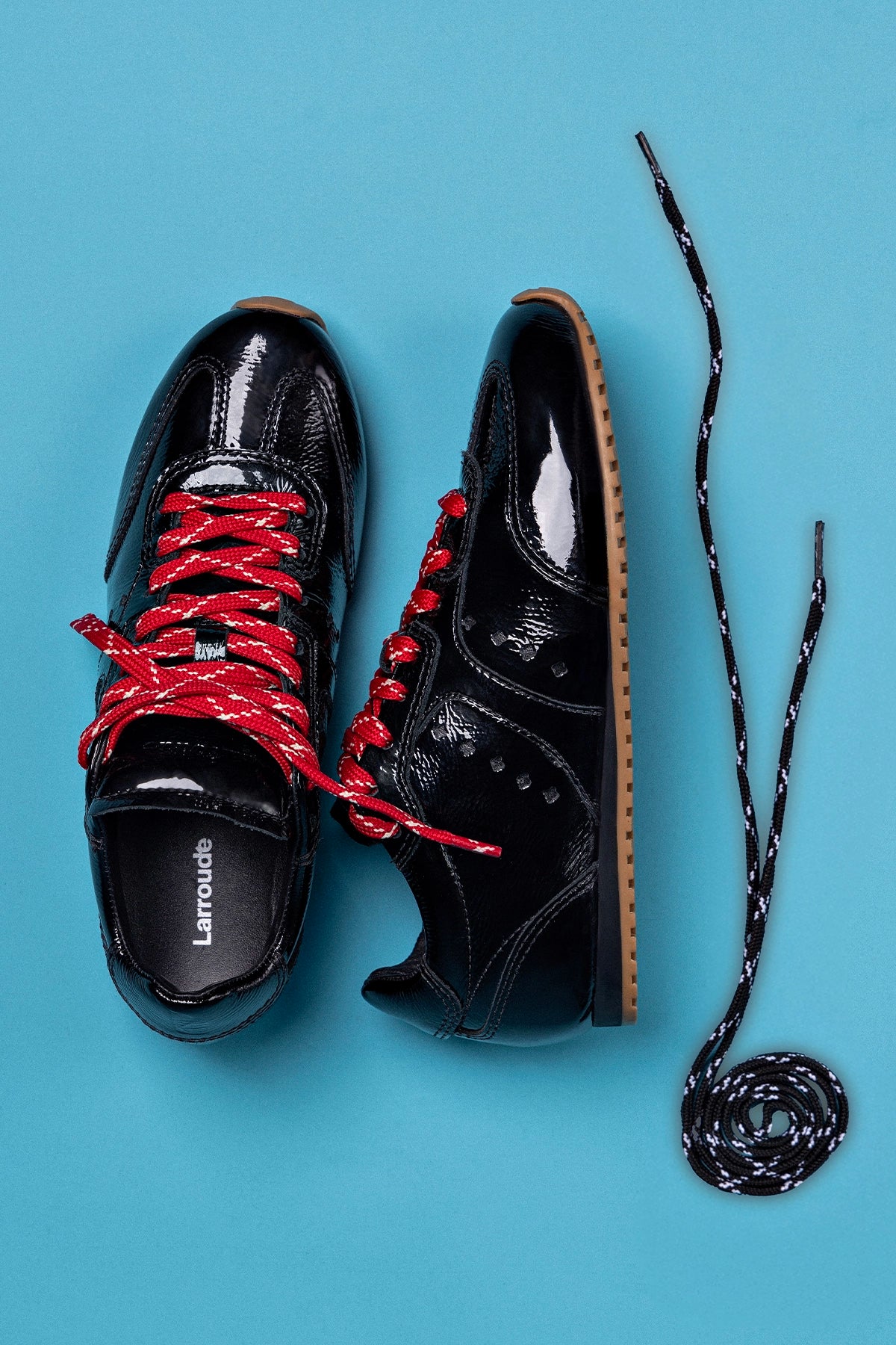 Stella Sneaker In Black Patent Leather - Image 6