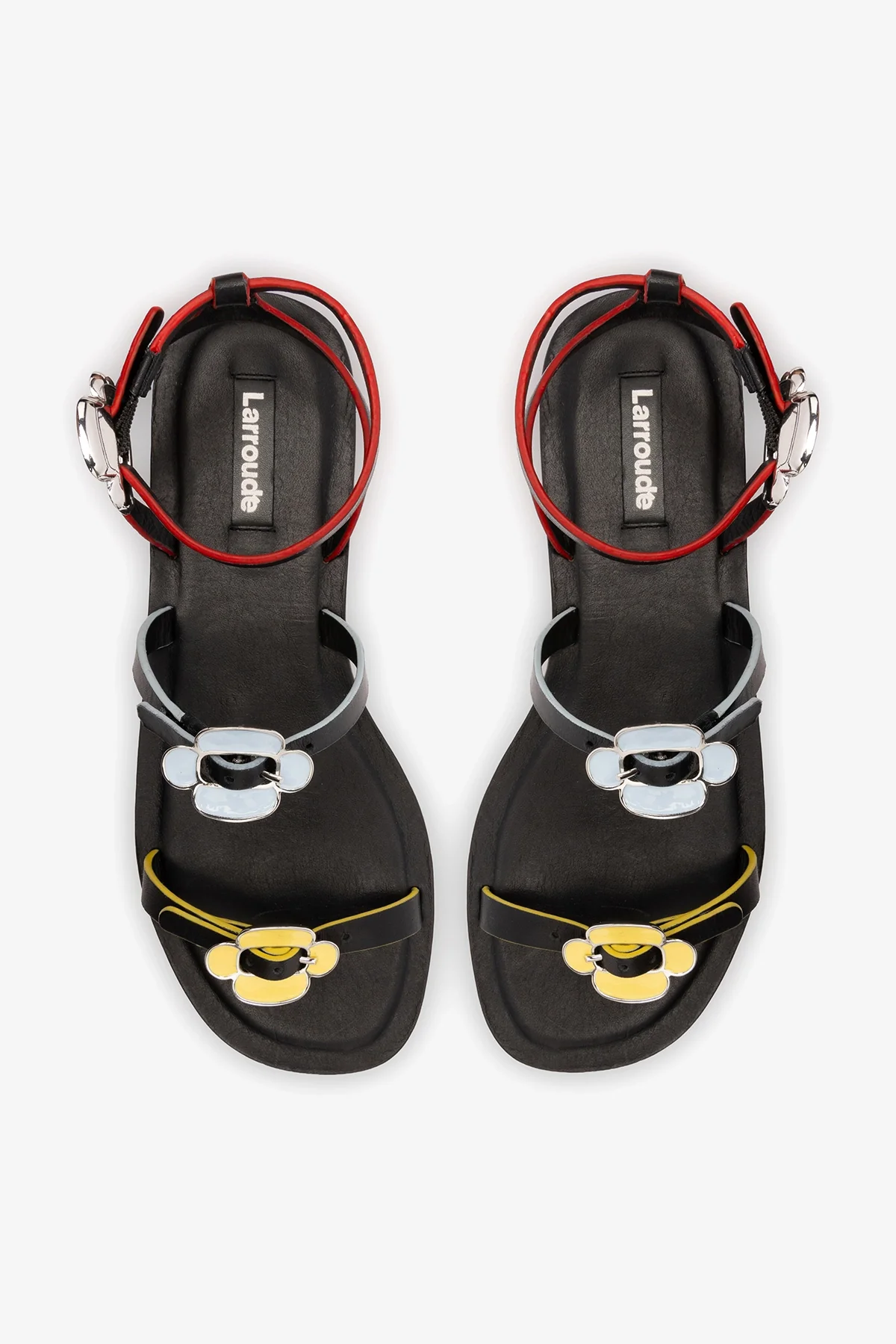 Tinx Flat Sandal In Black Leather - Image 6