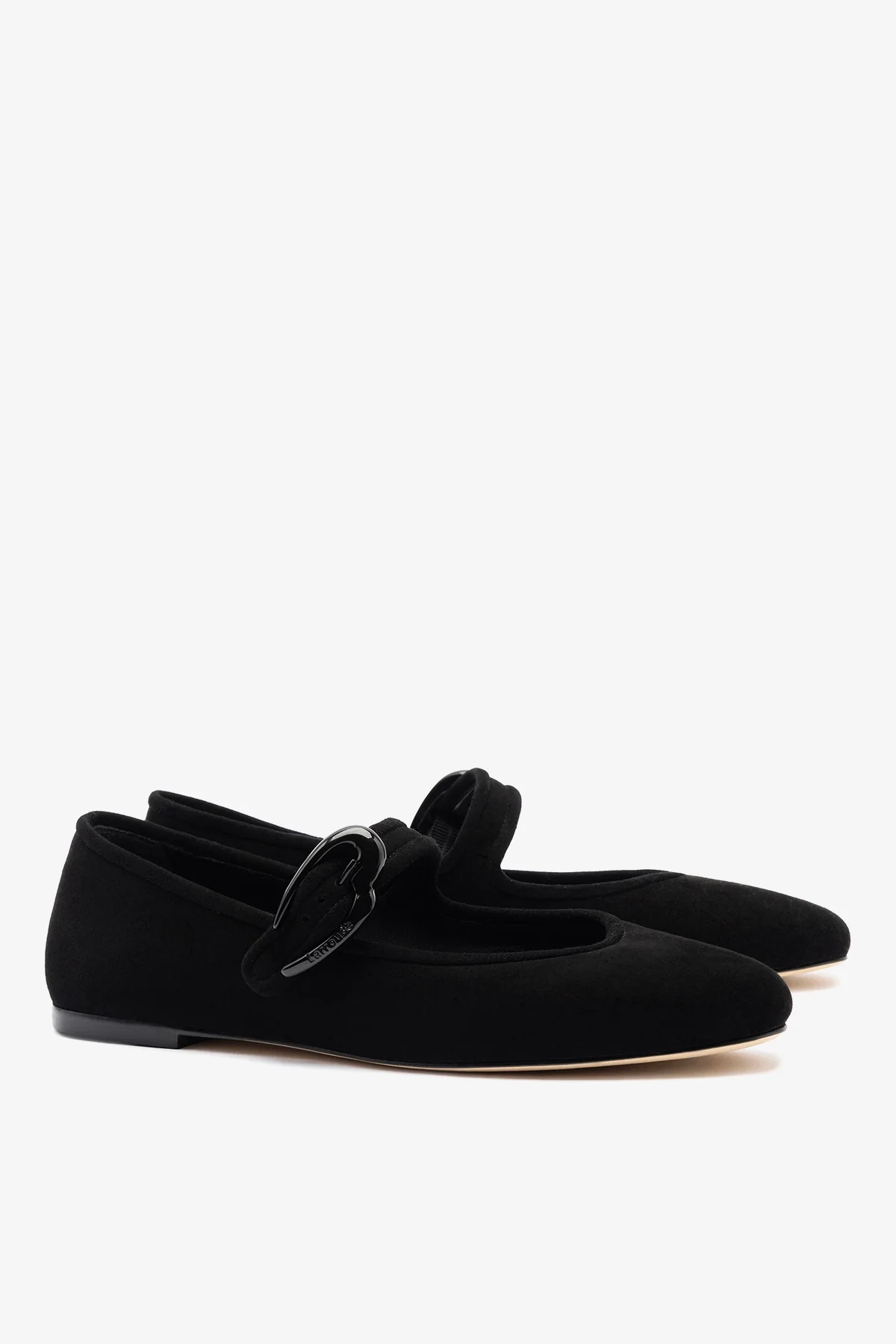 Verona Ballet Flat In Black Suede - Image 3