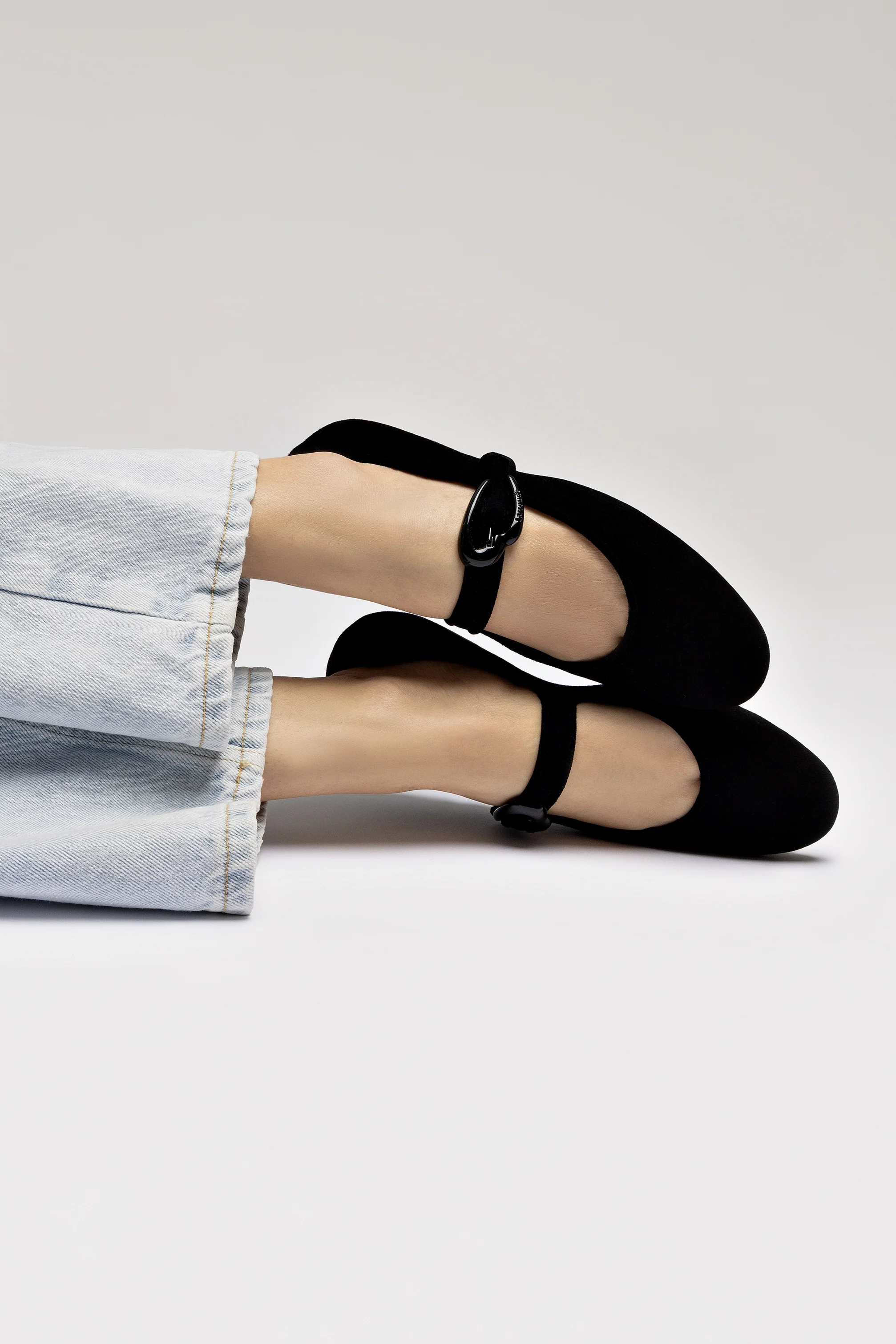 Verona Ballet Flat In Black Suede - Image 6