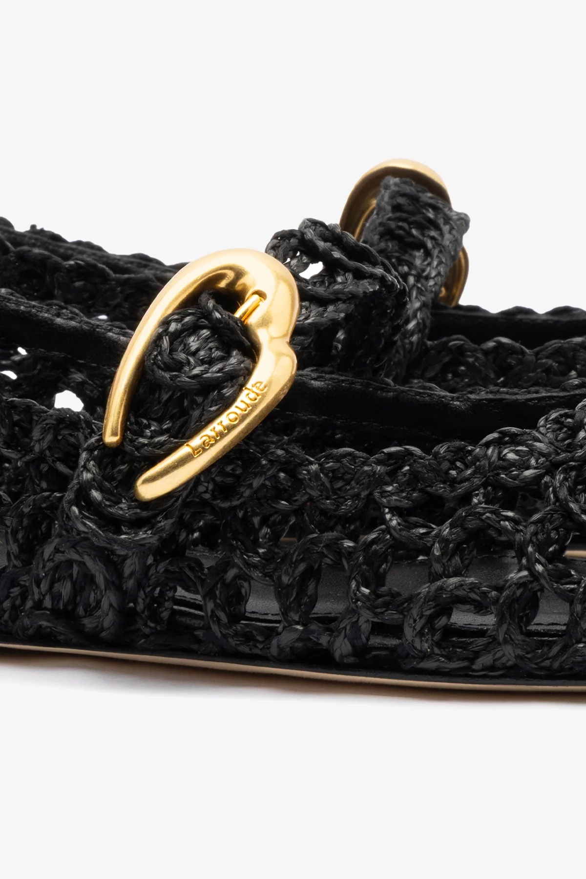 Verona Macrame In Black Embroidered Raffia - Image 4