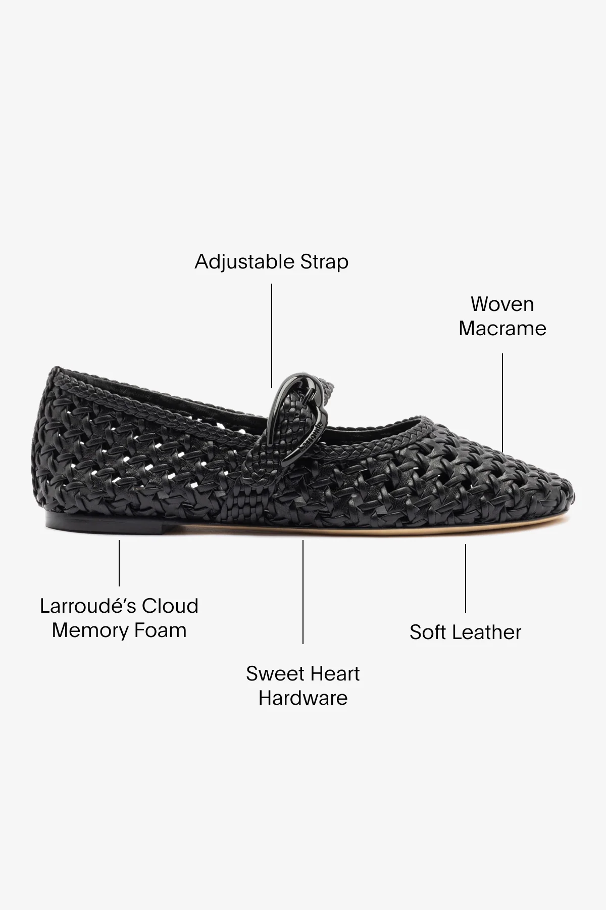 Verona New Macrame In Black Leather - Image 4