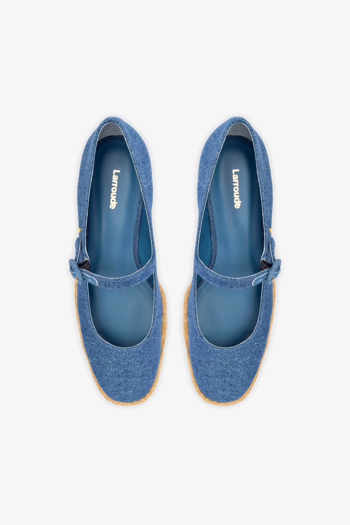 Blair Flatform In Blue Stoned Denim - Image 7