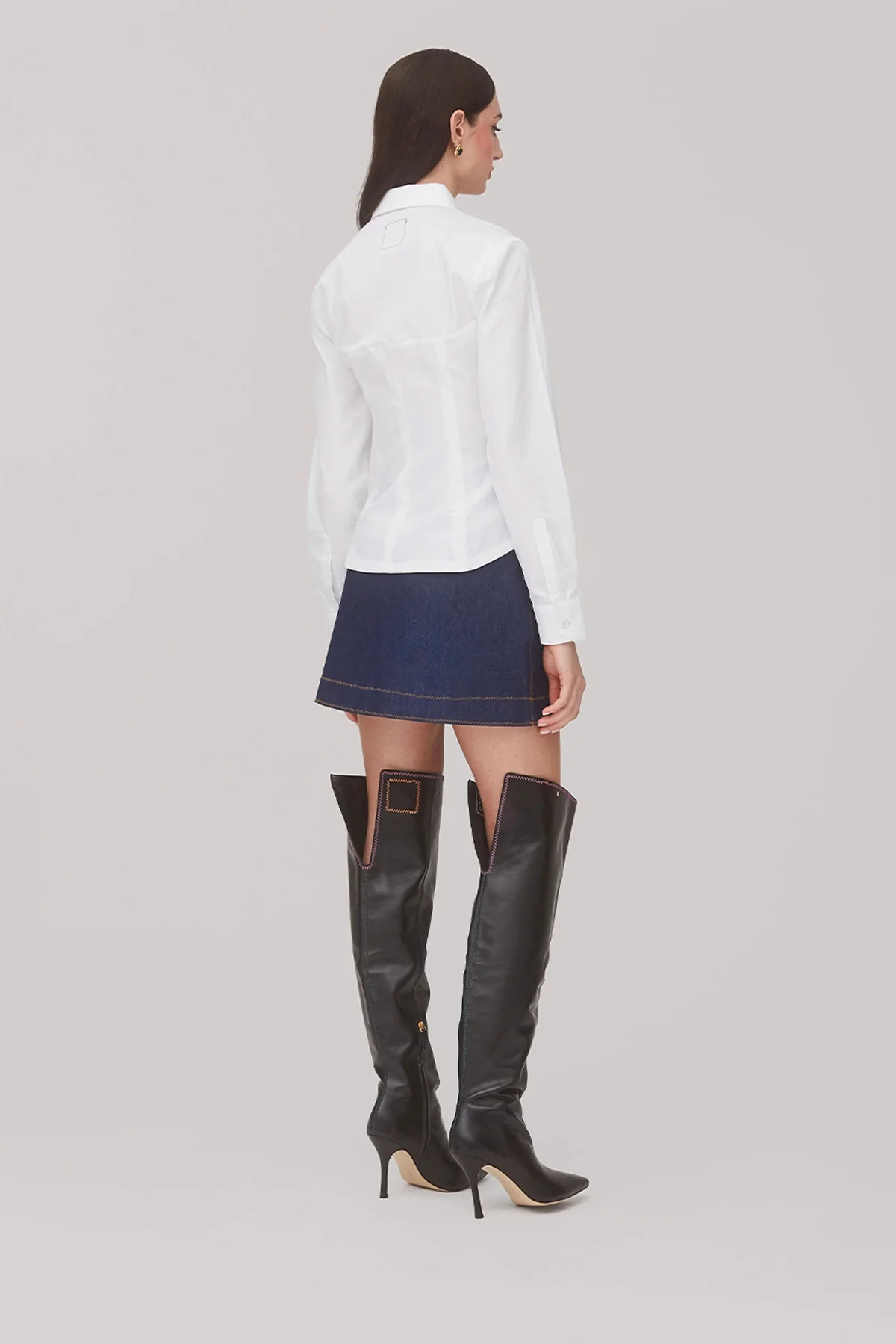 Eva Bustier Top In White Percale - Image 3