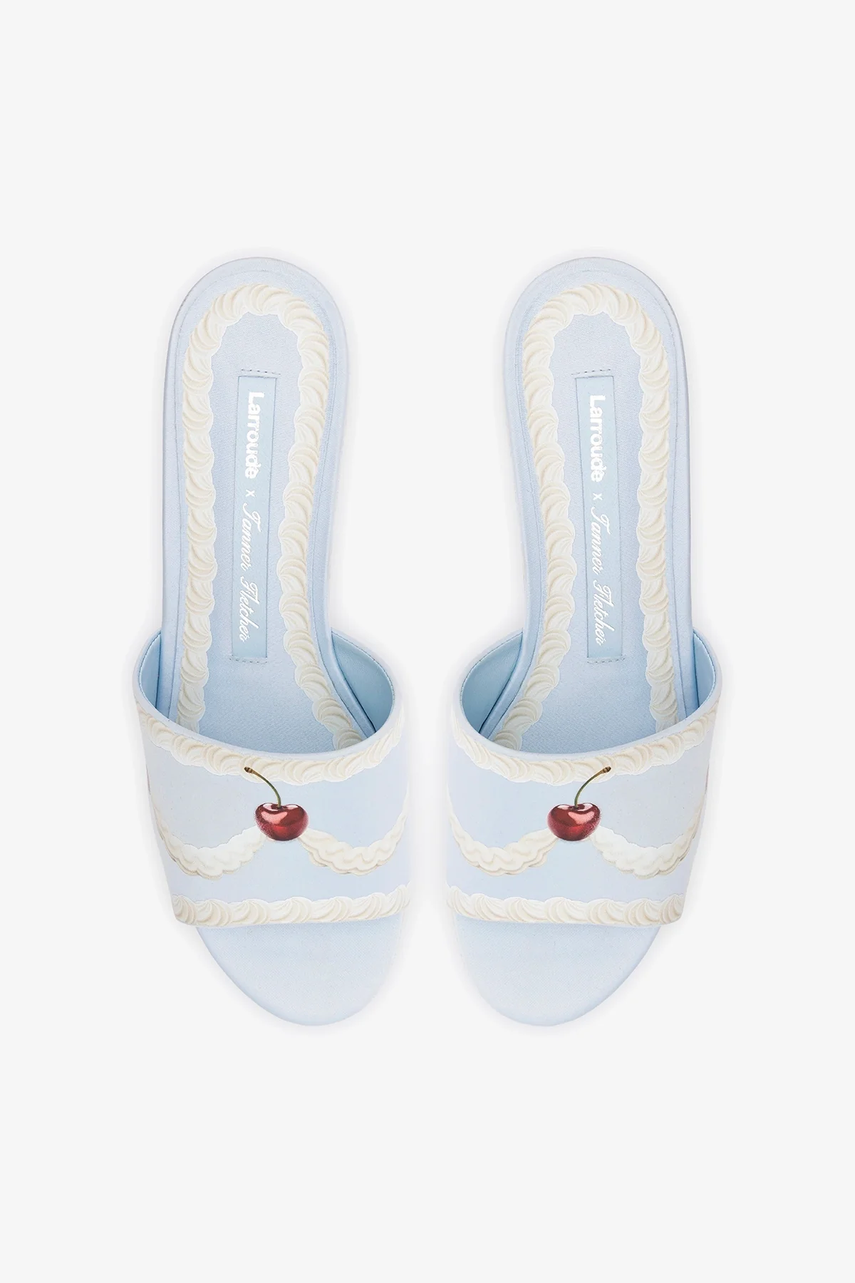 Larroudé x Tanner Fletcher: Miso Cake Mule Blue Satin - Image 7