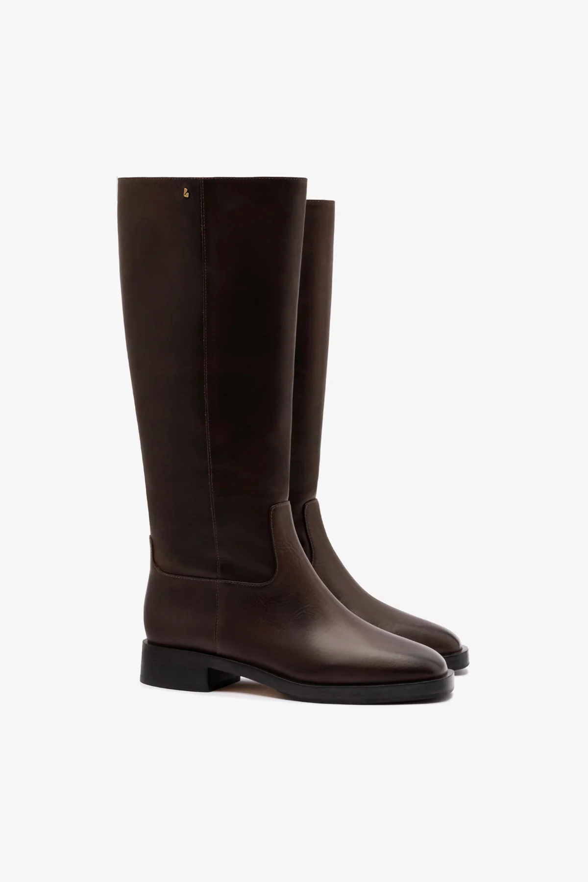 Anne Boot In Brown Shadow Leather - Image 3