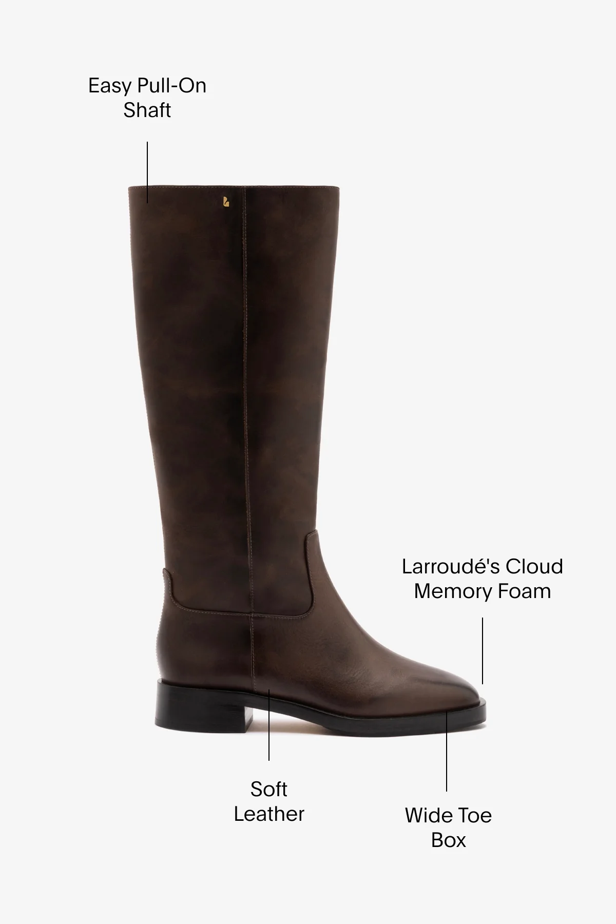 Anne Boot In Brown Shadow Leather - Image 5