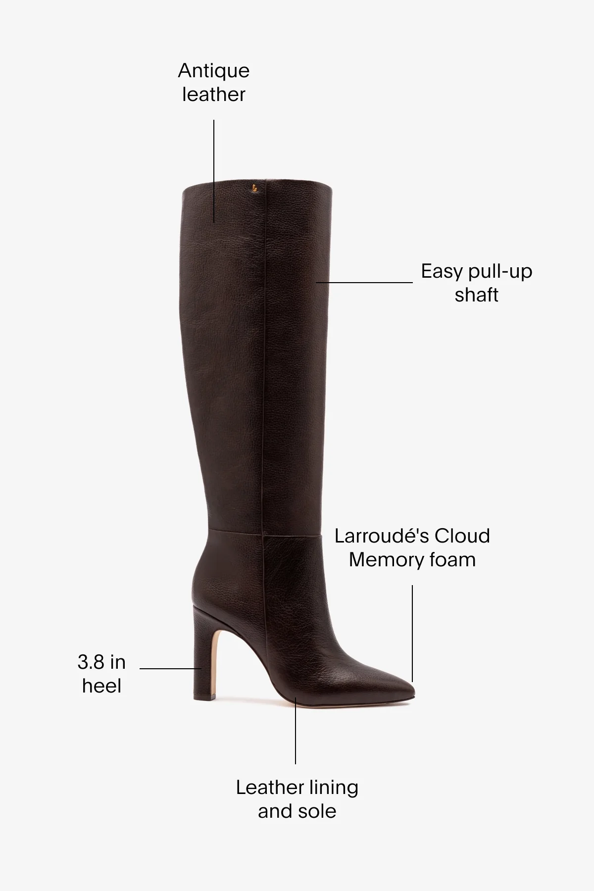 Cindy Hi Boot In Brown Leather - Image 6