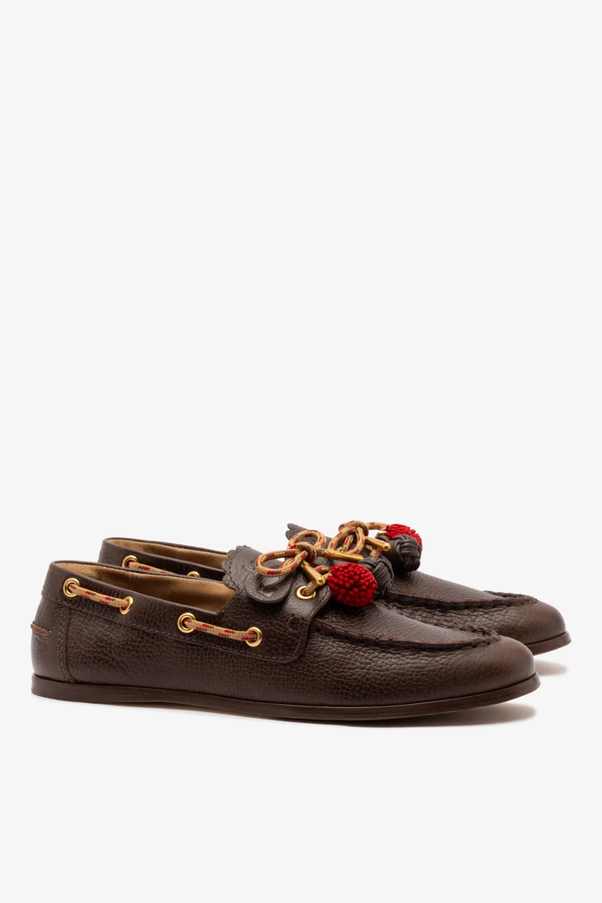 Cyprus Boat Shoe In Brown Leather - Image 3