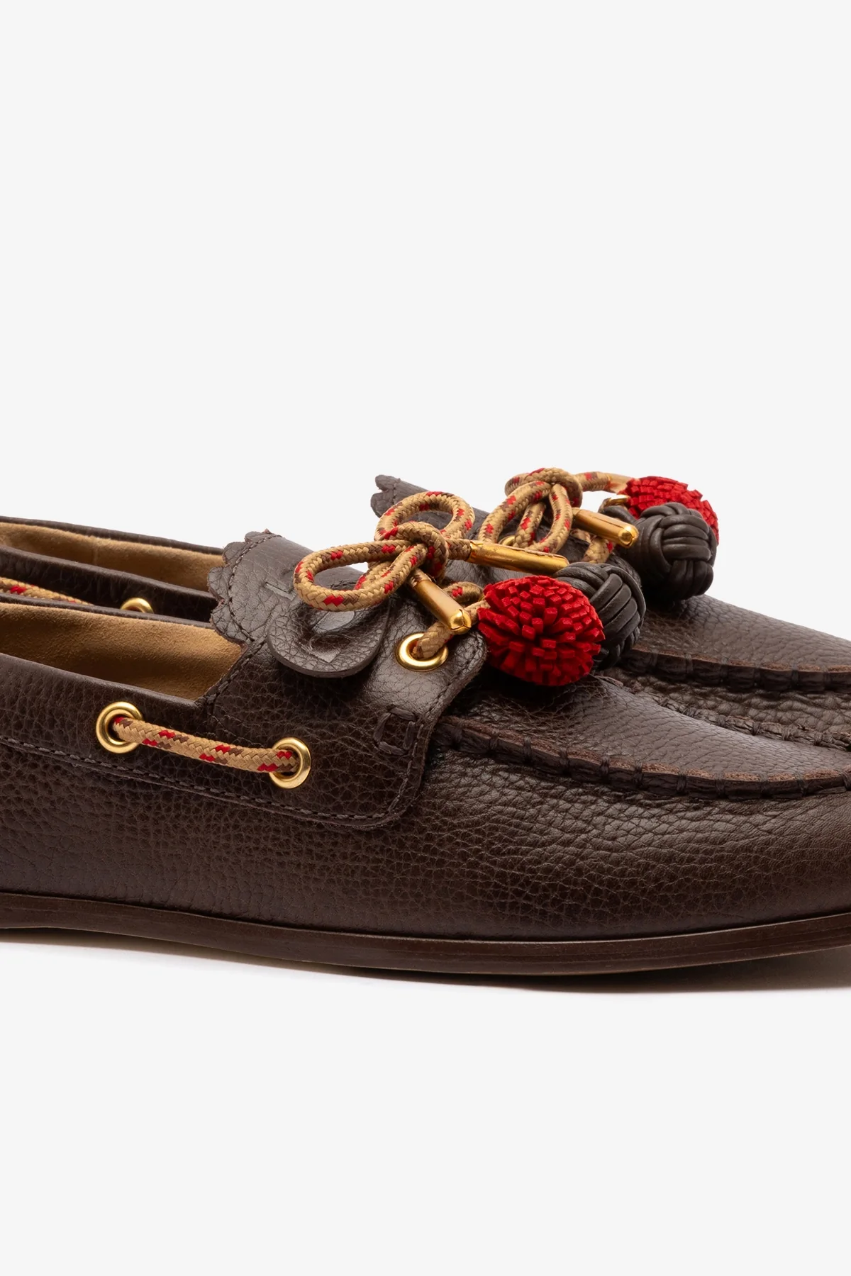 Cyprus Boat Shoe In Brown Leather - Image 4
