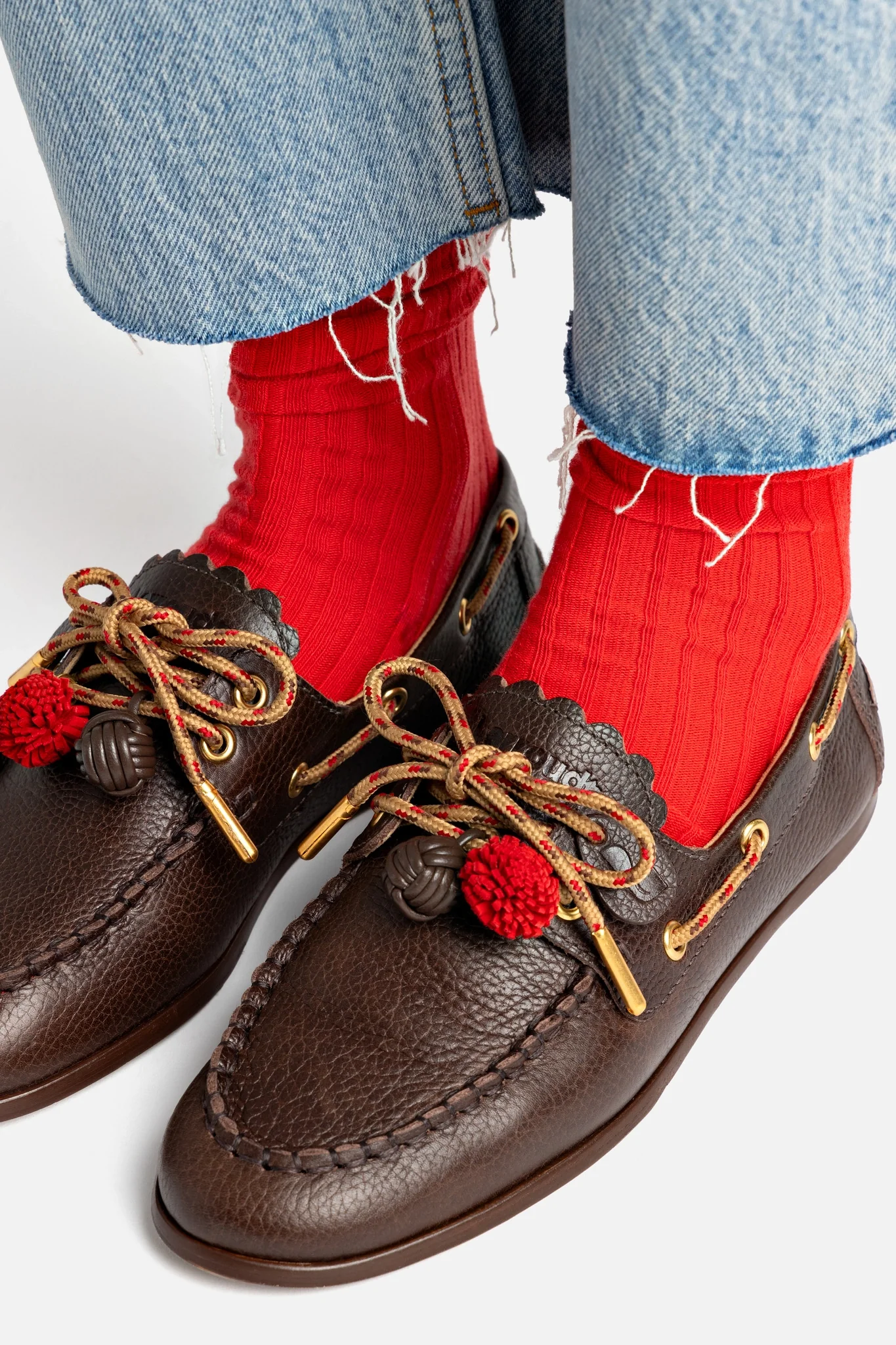 Cyprus Boat Shoe In Brown Leather - Image 6