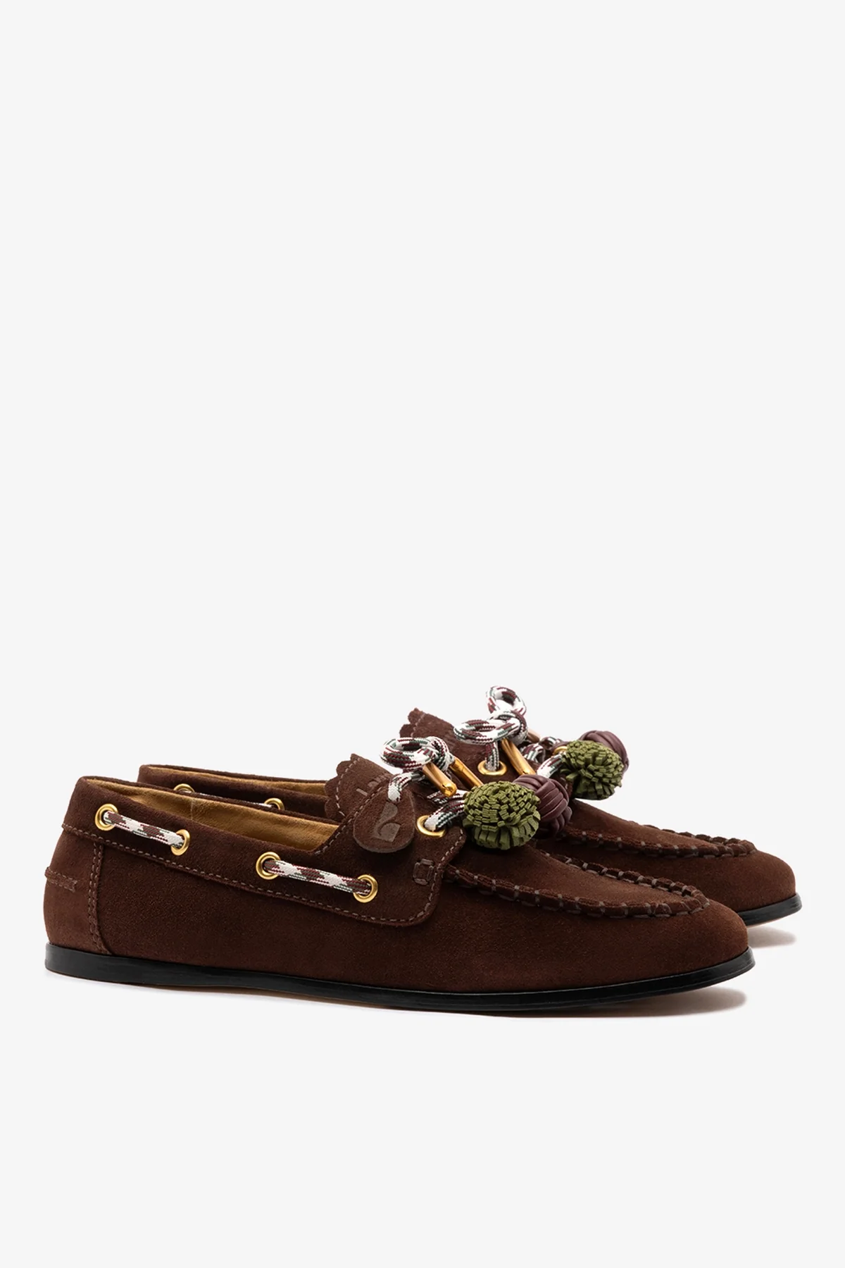 Cyprus Boat Shoe In Brown Suede - Image 3