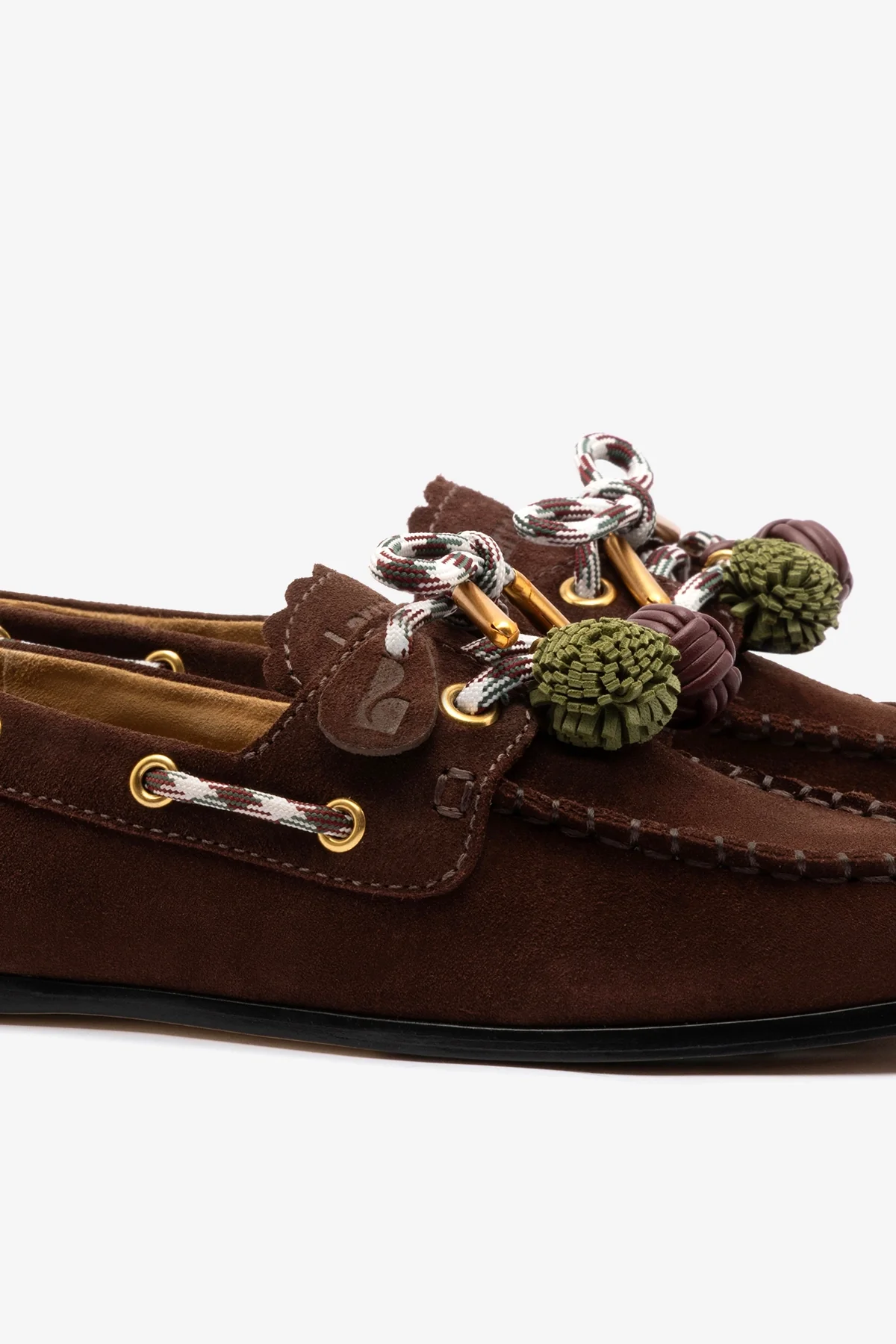 Cyprus Boat Shoe In Brown Suede - Image 4