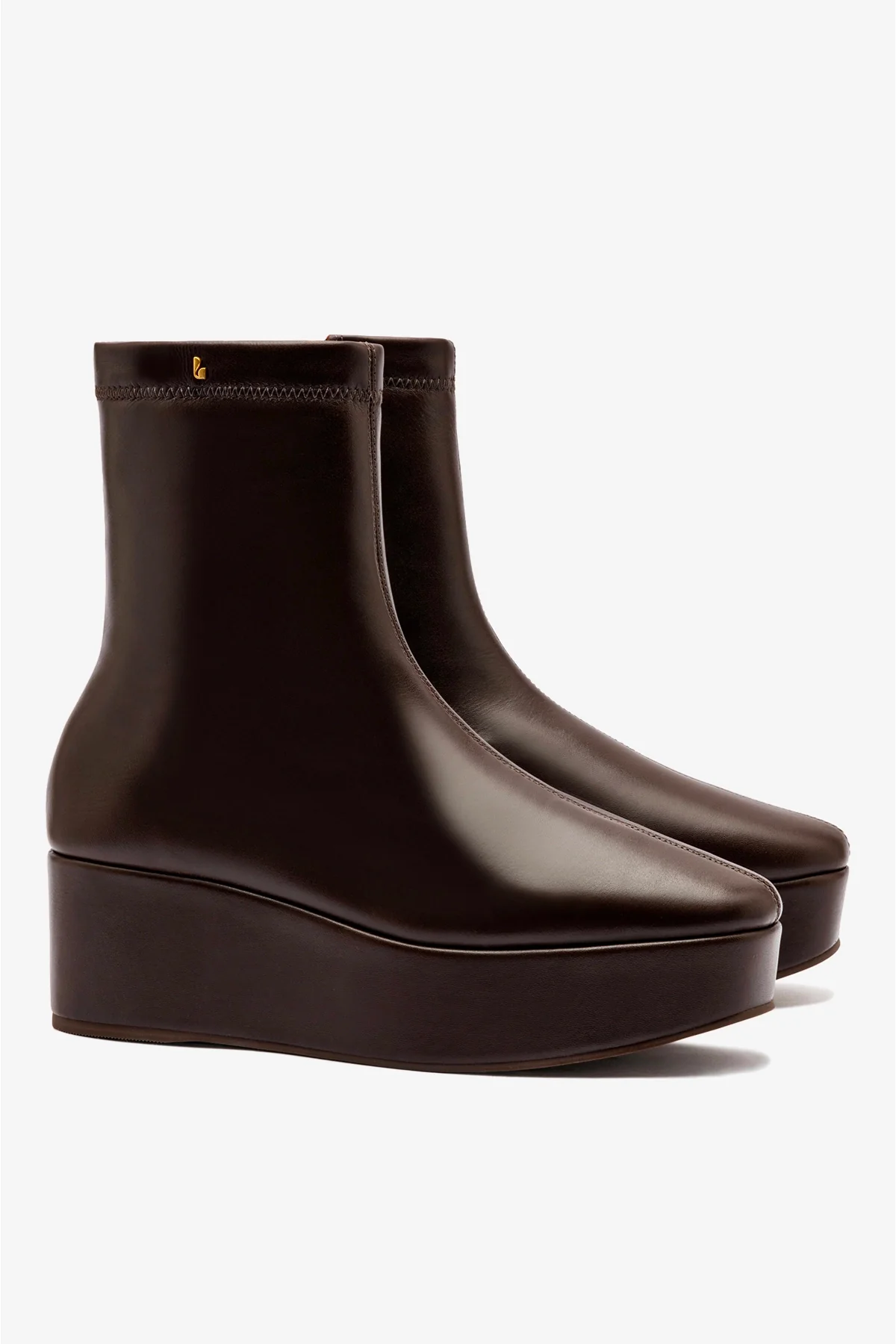 Dani Flatform Boot In Brown Leather - Image 2