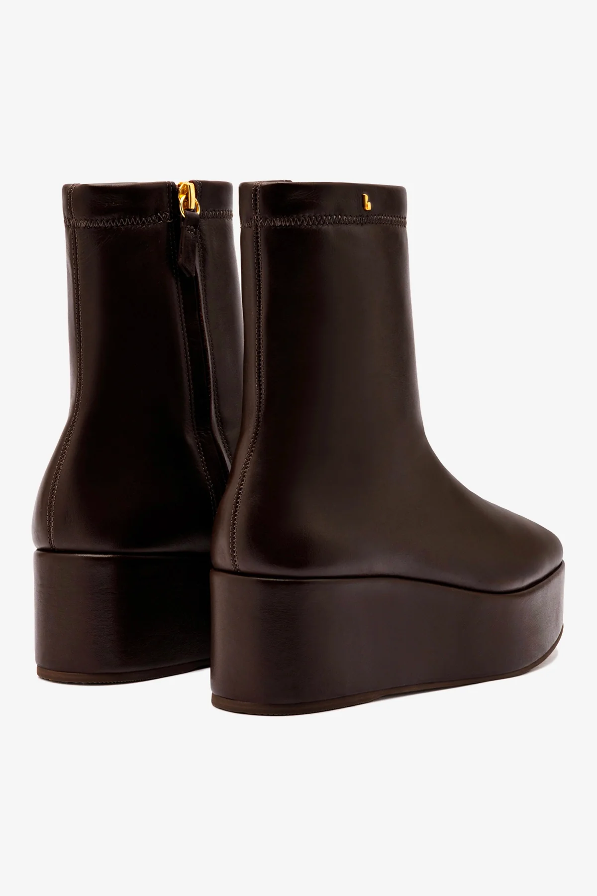 Dani Flatform Boot In Brown Leather - Image 4