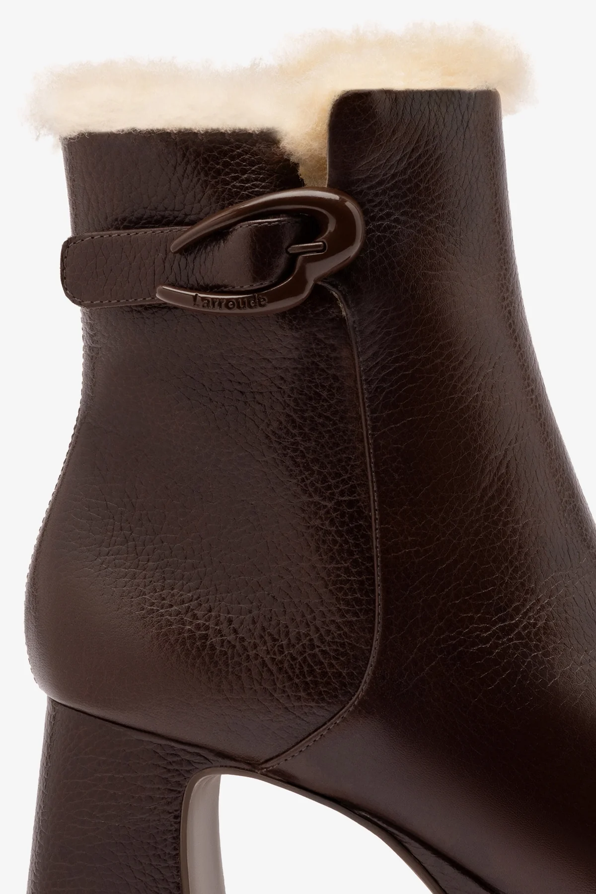 Dolly Verona Low Boot In Brown Leather And Natural Shearling - Image 4