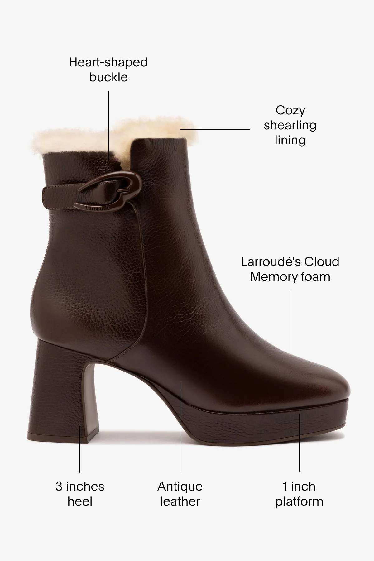 Dolly Verona Low Boot In Brown Leather And Natural Shearling - Image 5