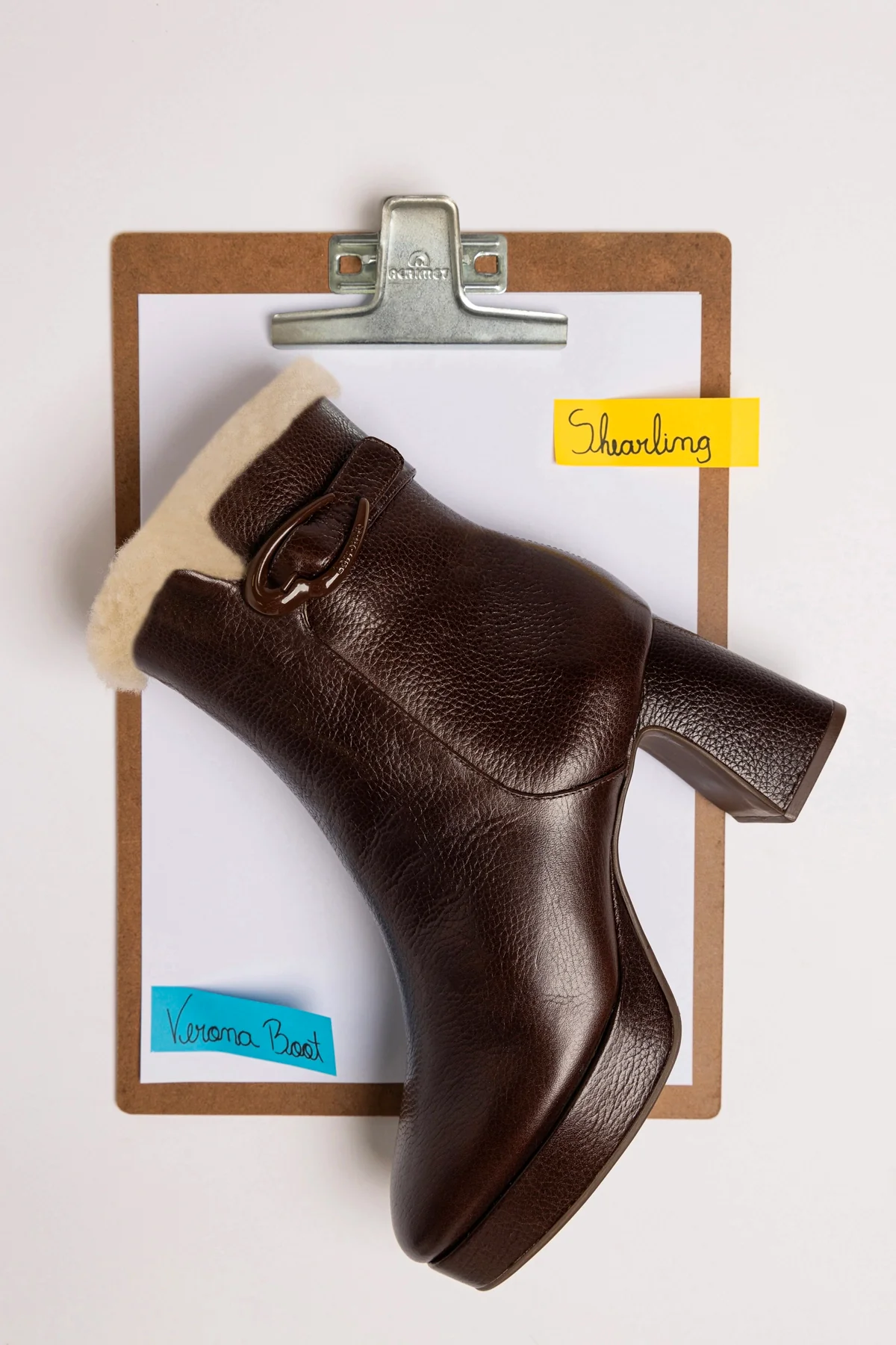 Dolly Verona Low Boot In Brown Leather And Natural Shearling - Image 6