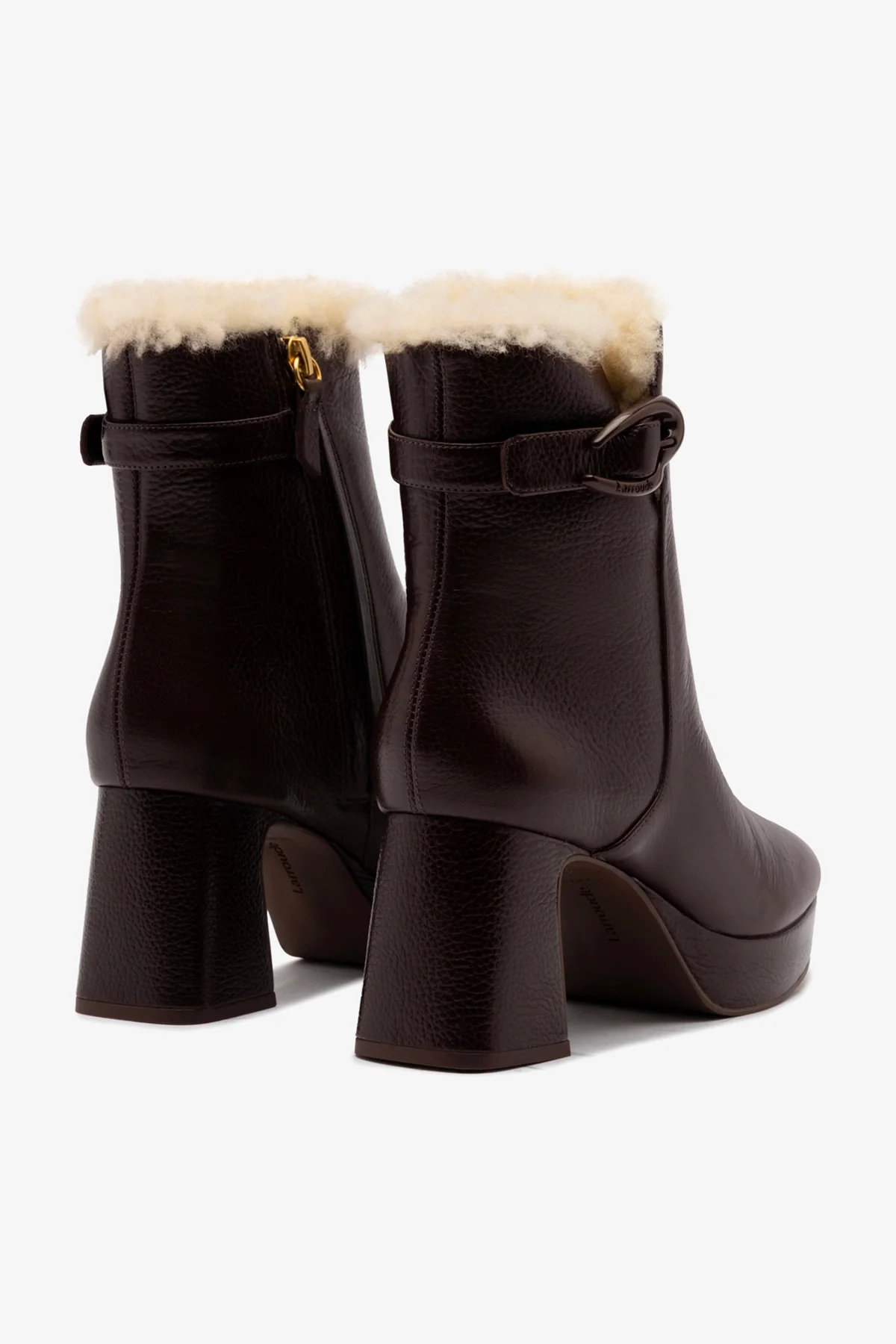 Dolly Verona Low Boot In Brown Leather And Natural Shearling - Image 7