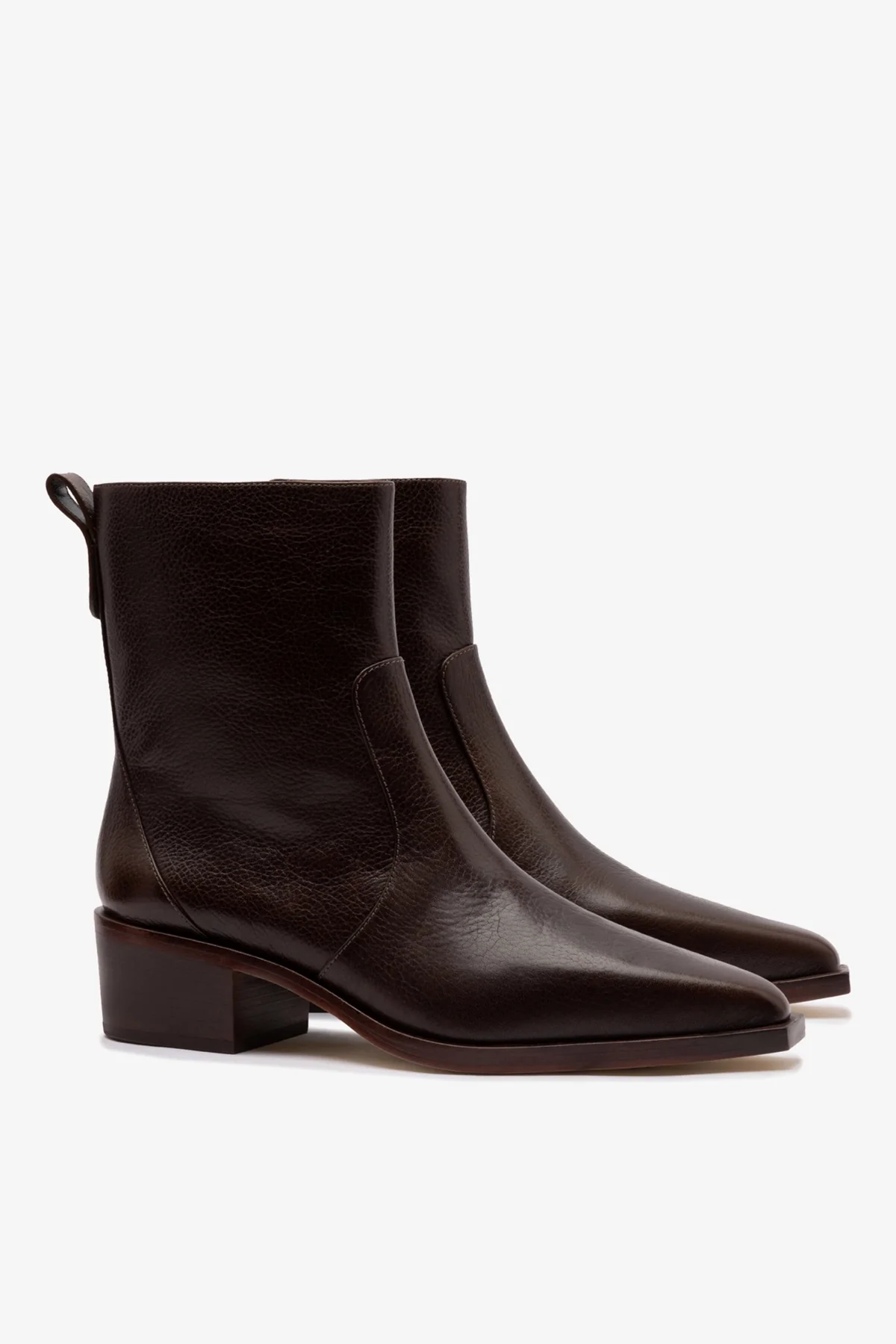 Florencia Low Boot In Brown Leather - Image 3