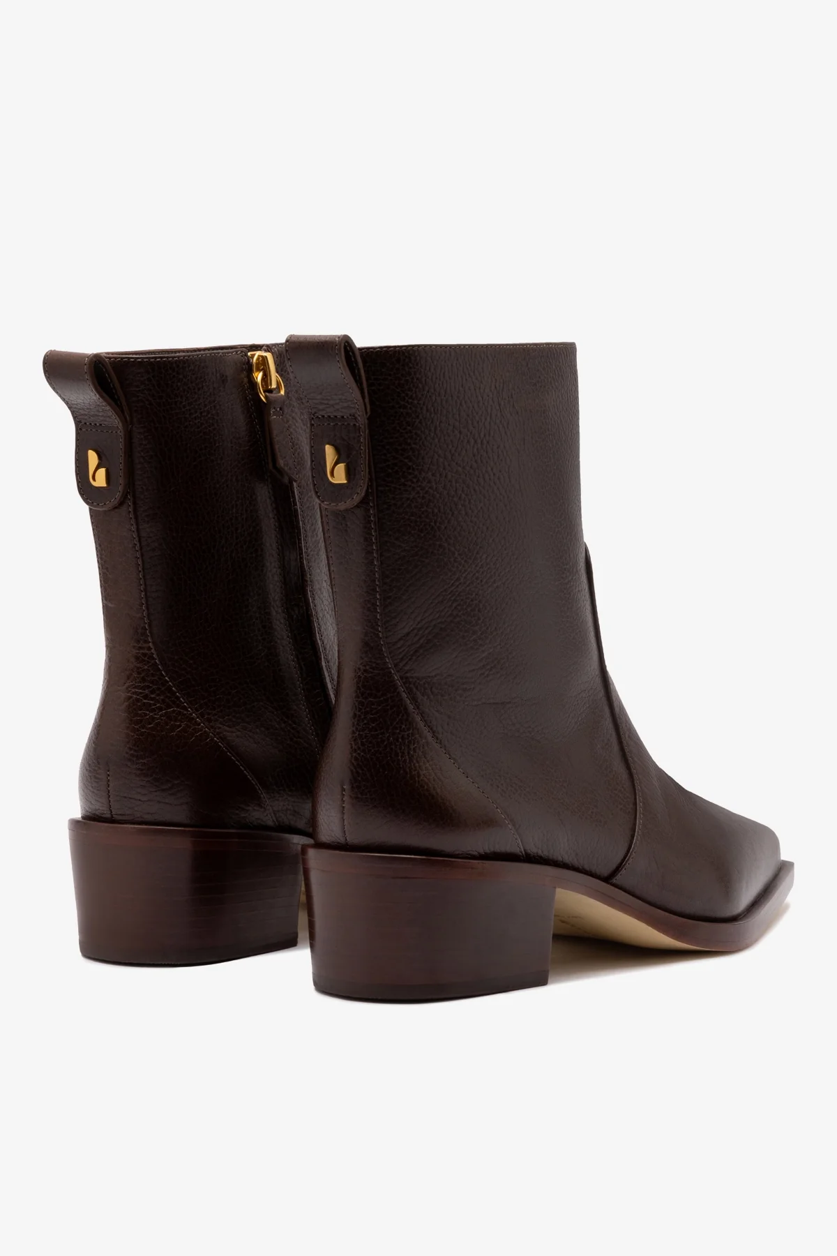 Florencia Low Boot In Brown Leather - Image 6