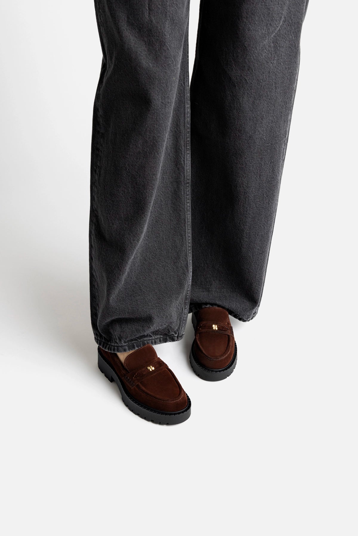 Suki Lugsole Loafer In Brown Suede - Image 2