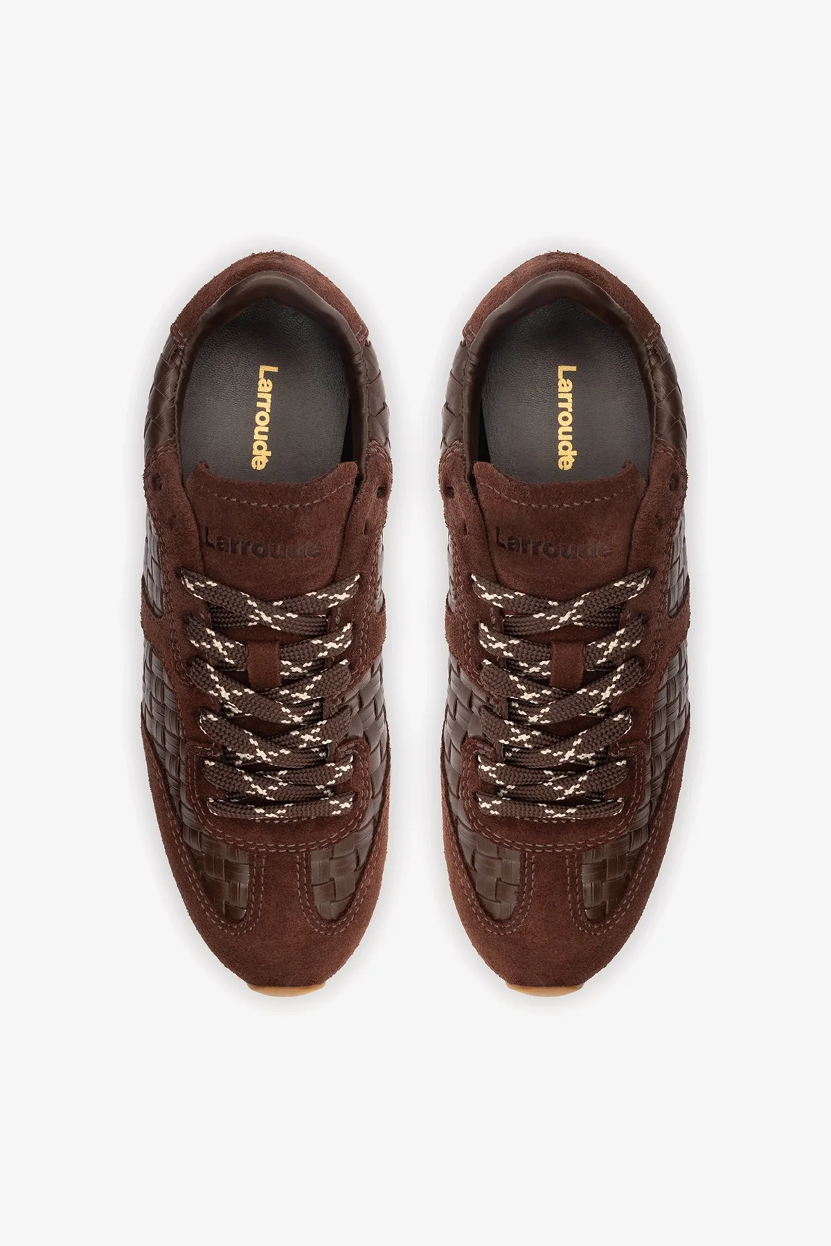 Stella Macrame Sneaker In Brown Leather and Suede - Image 8