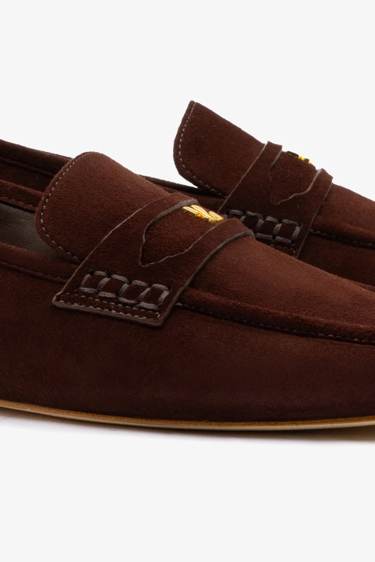 Suki Flat Loafer In Brown Suede - Image 4