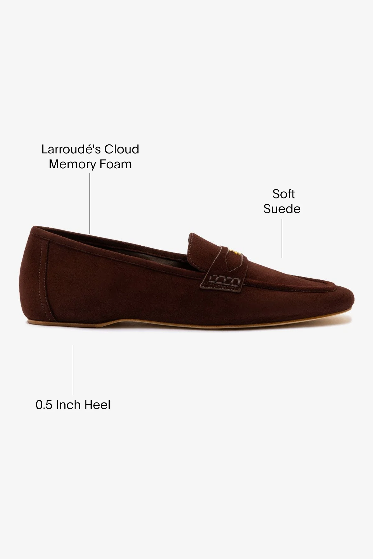 Suki Flat Loafer In Brown Suede - Image 5