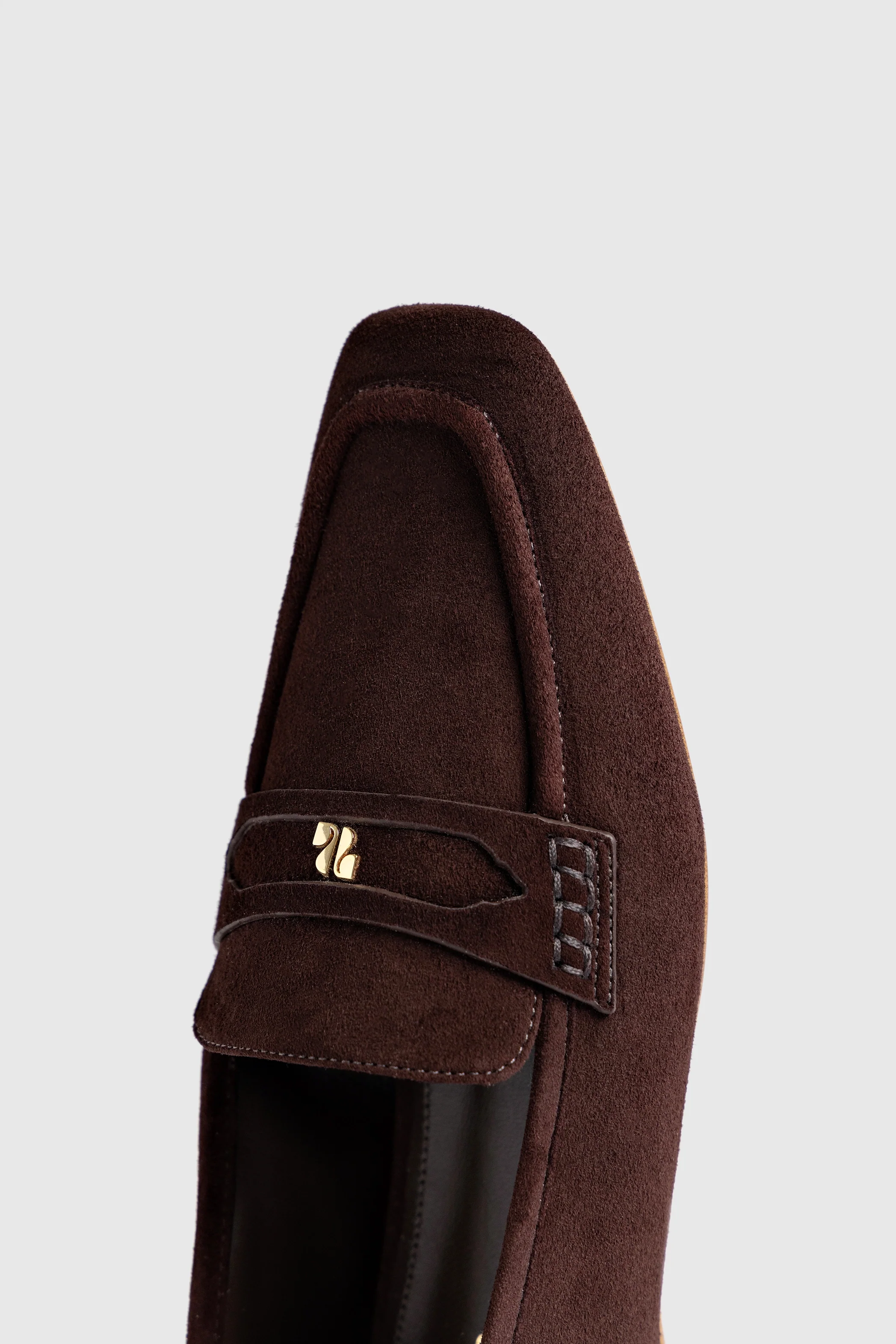 Suki Flat Loafer In Brown Suede - Image 6
