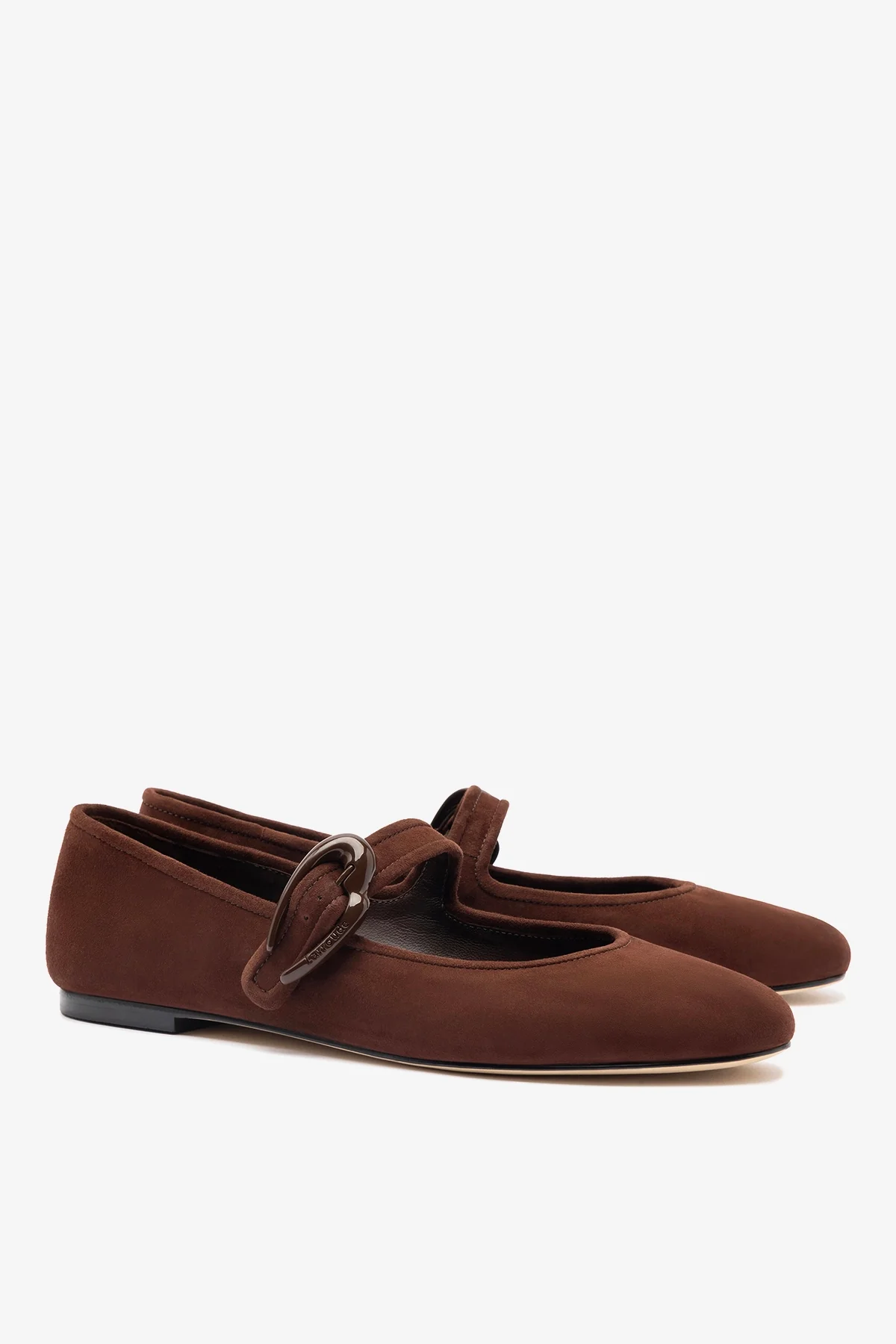 Verona Ballet Flat In Brown Suede - Image 3