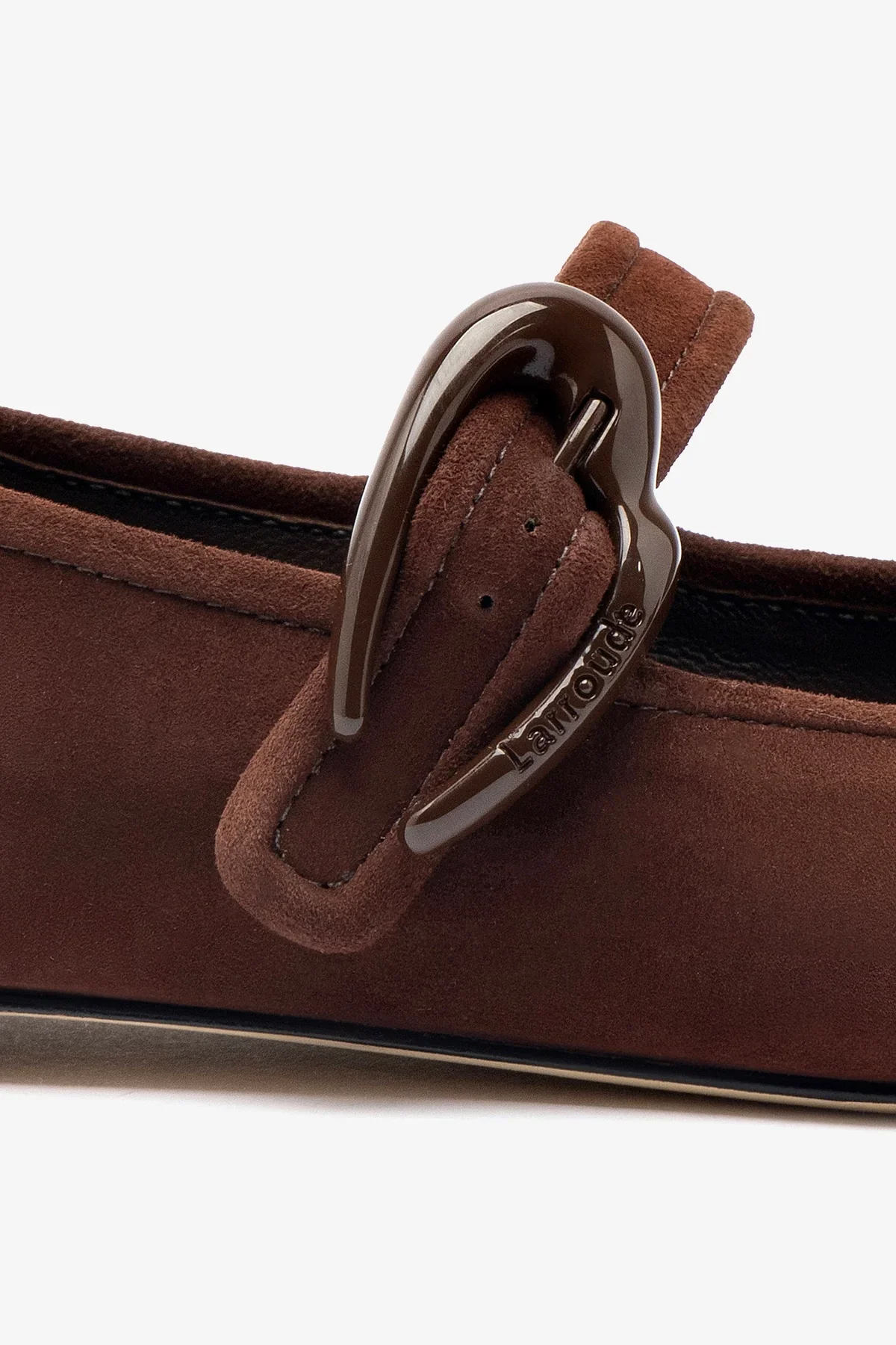 Verona Ballet Flat In Brown Suede - Image 4