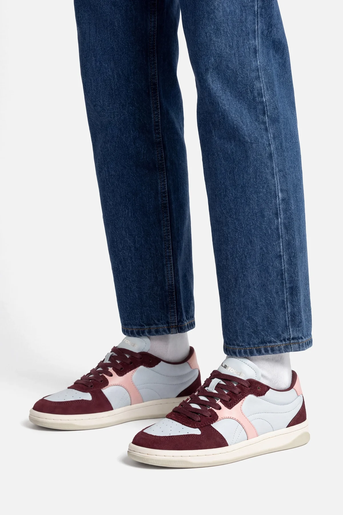 George Sneaker In Burgundy Suede and Maya and Tulip Leather - Image 2
