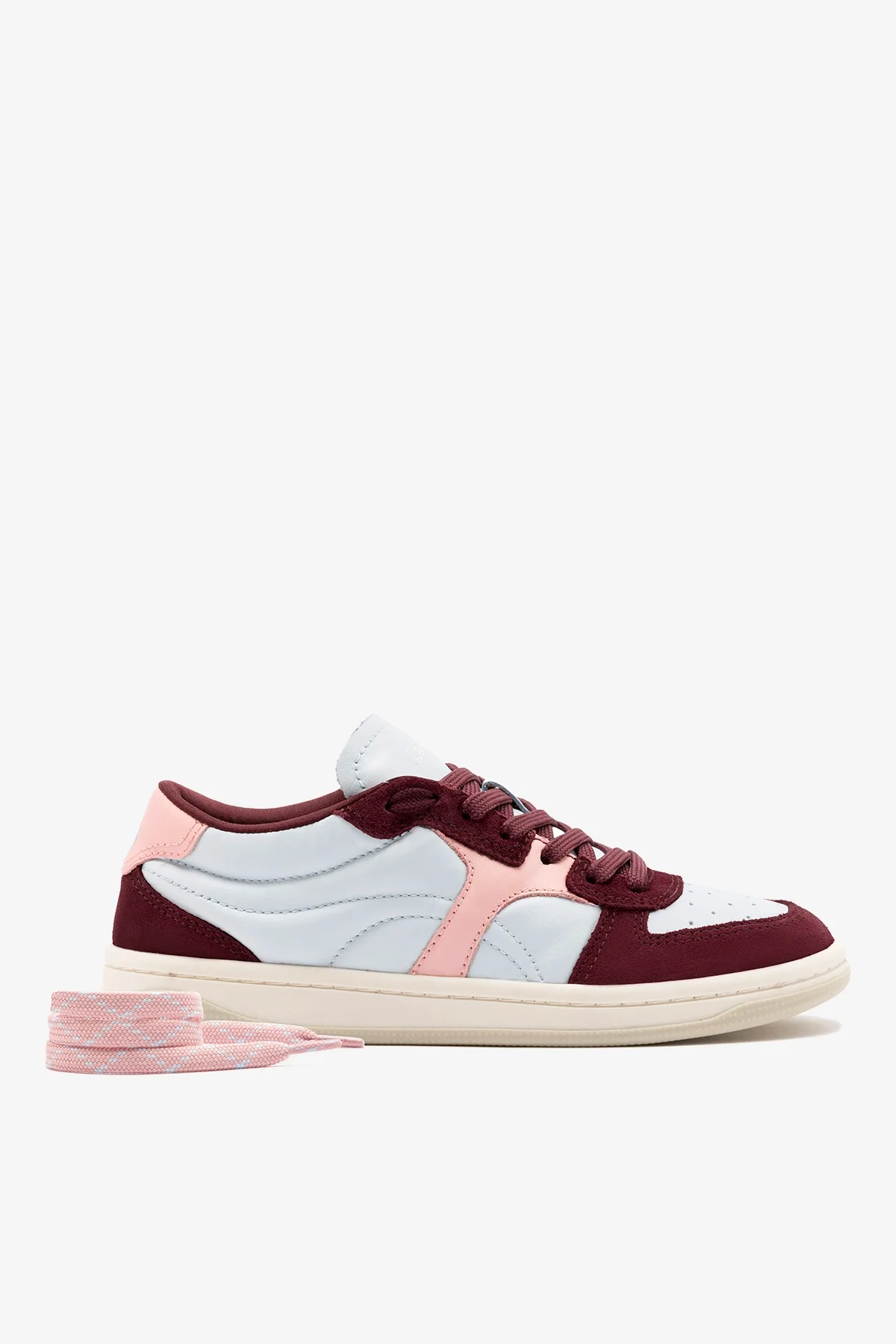 George Sneaker In Burgundy Suede and Maya and Tulip Leather - Image 4
