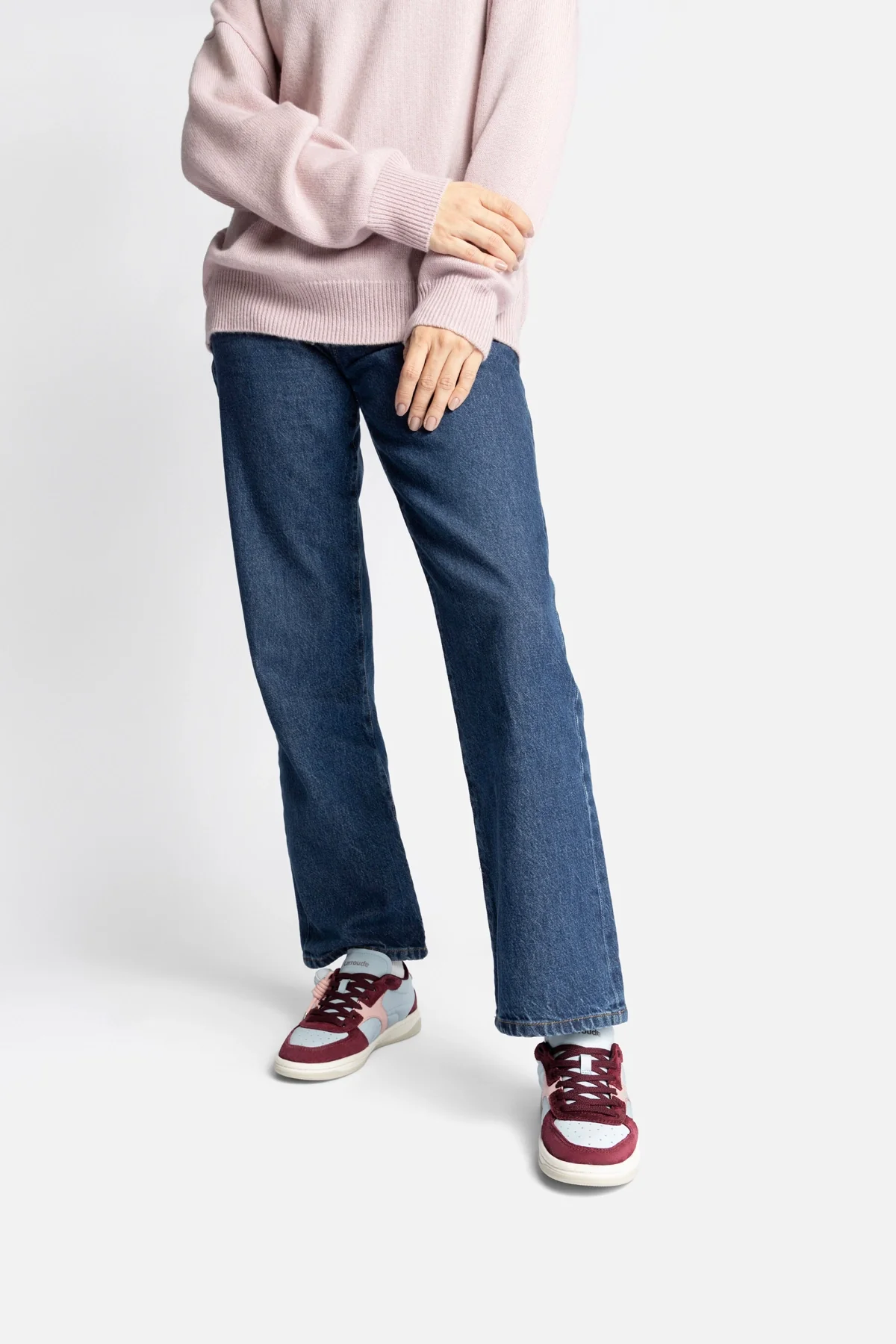 George Sneaker In Burgundy Suede and Maya and Tulip Leather - Image 7