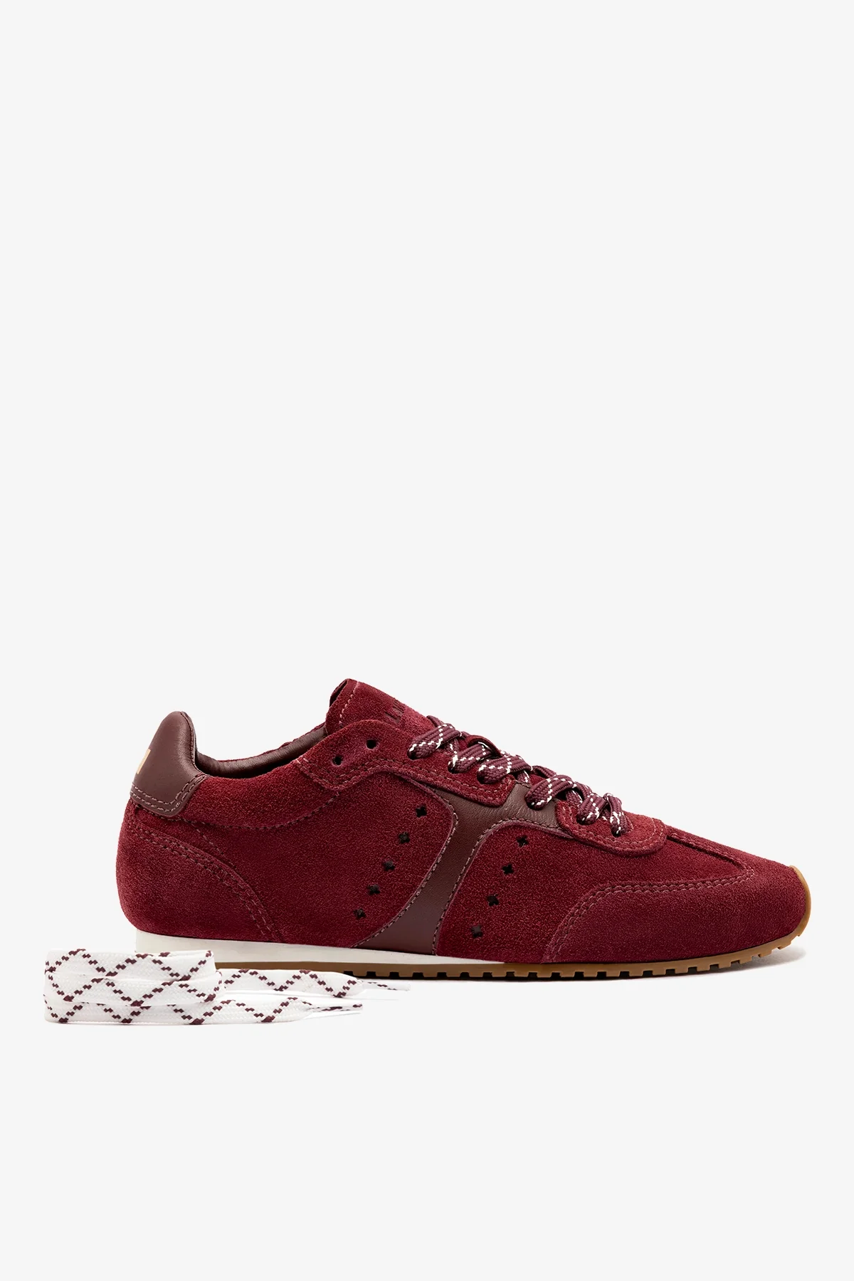 Stella Sneaker In Burgundy Suede - Image 5