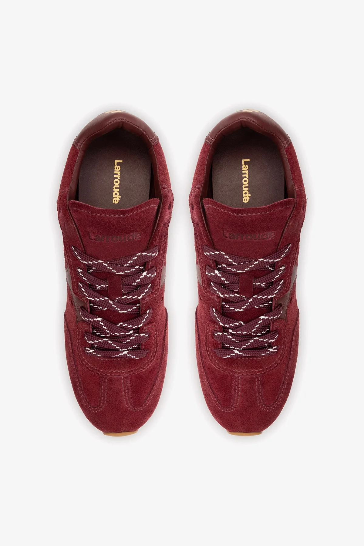 Stella Sneaker In Burgundy Suede - Image 8